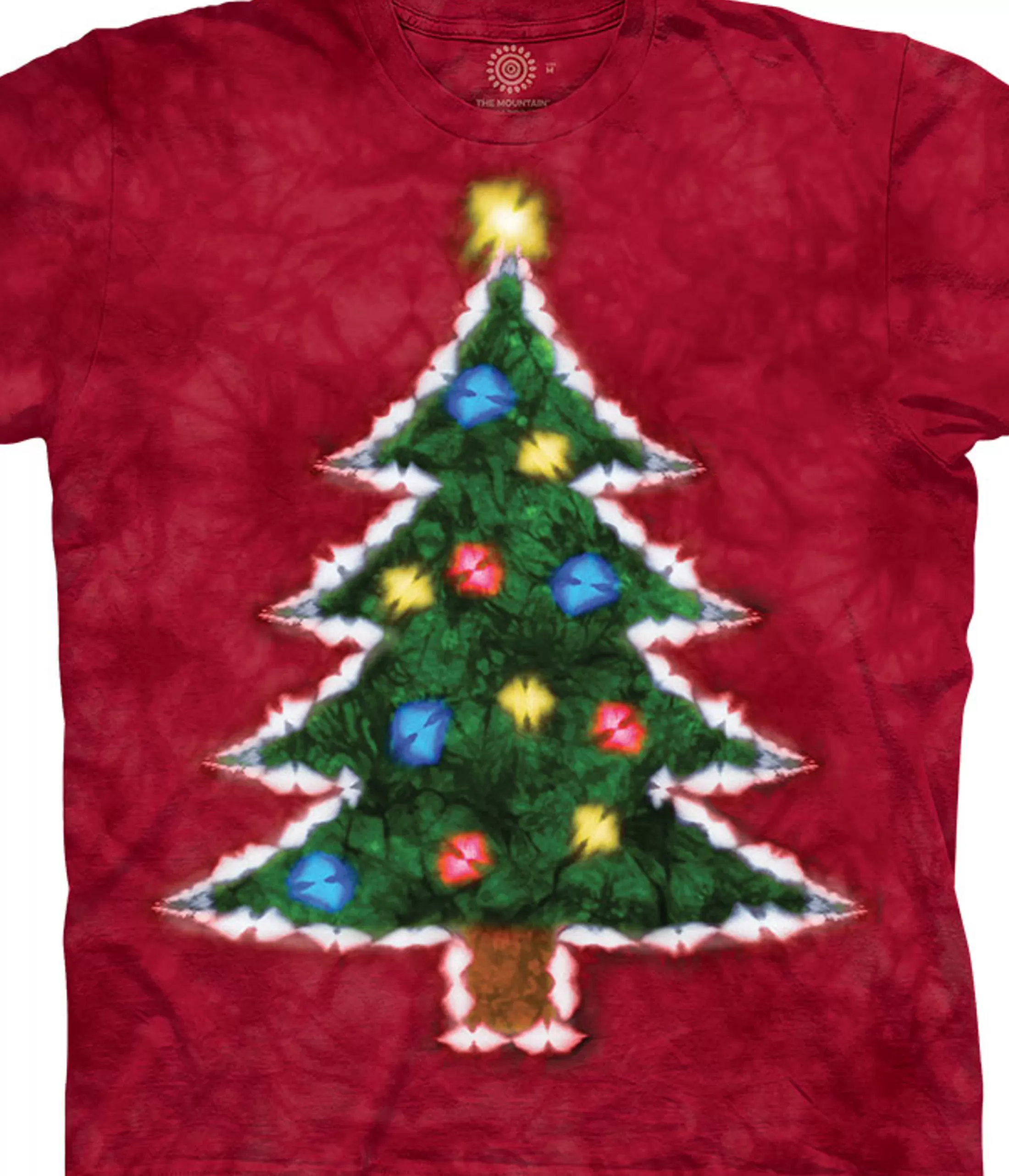 T-Shirt<Liquid Blue Tie Dye Christmas Tree T-Shirt