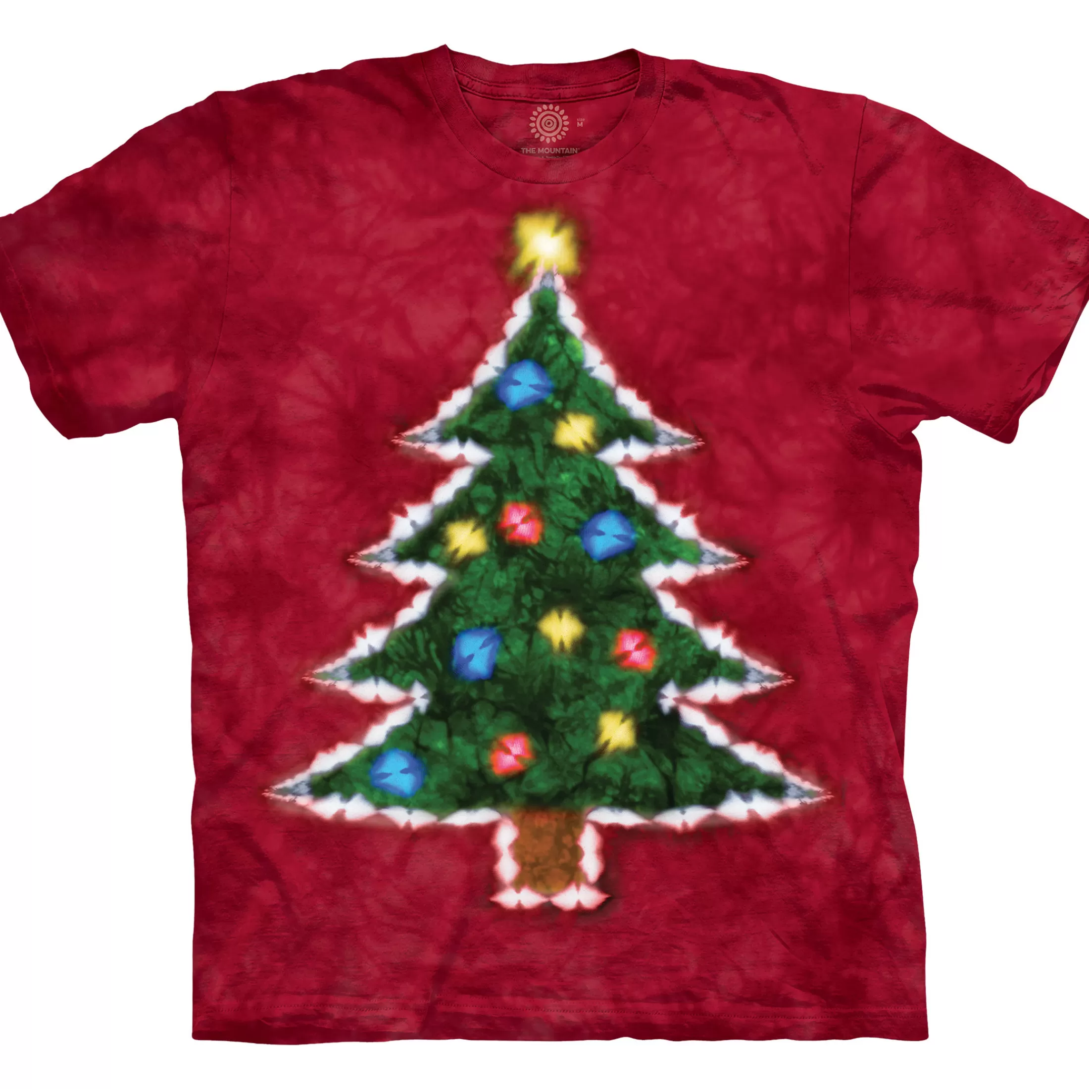 T-Shirt<Liquid Blue Tie Dye Christmas Tree T-Shirt