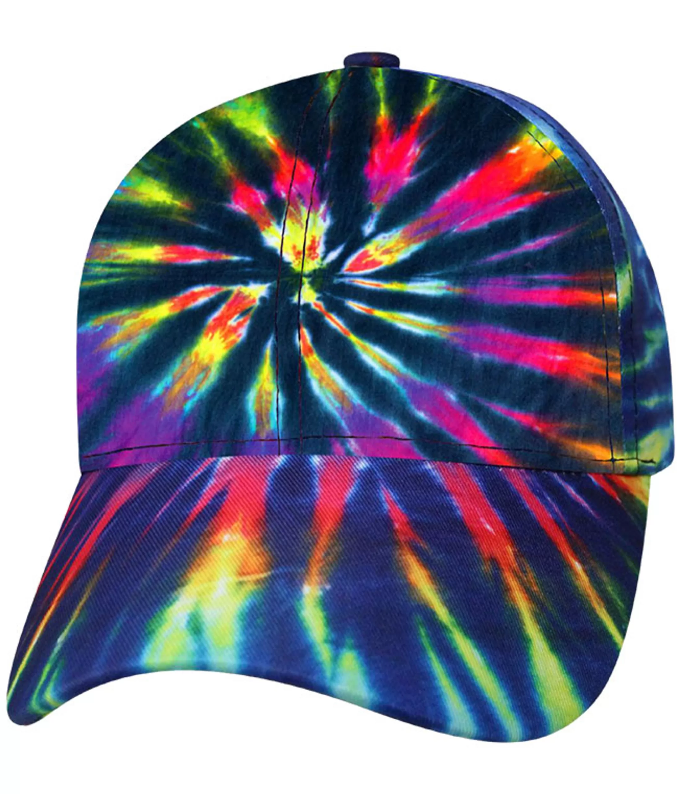 Hats<Liquid Blue Tie-Dye Rainbow Streak Hat