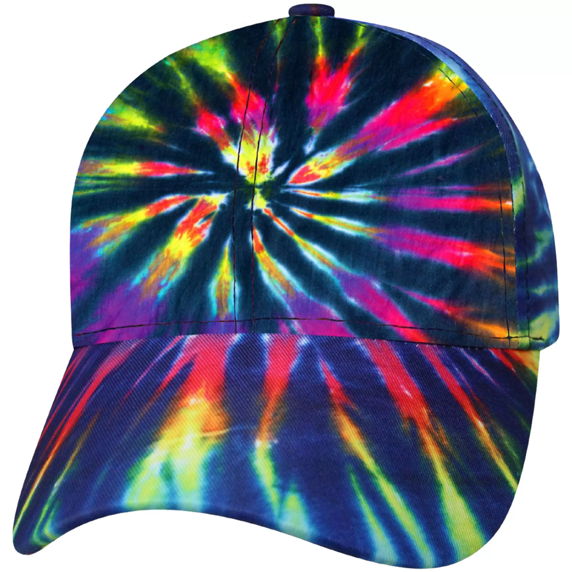 Hats<Liquid Blue Tie-Dye Rainbow Streak Hat