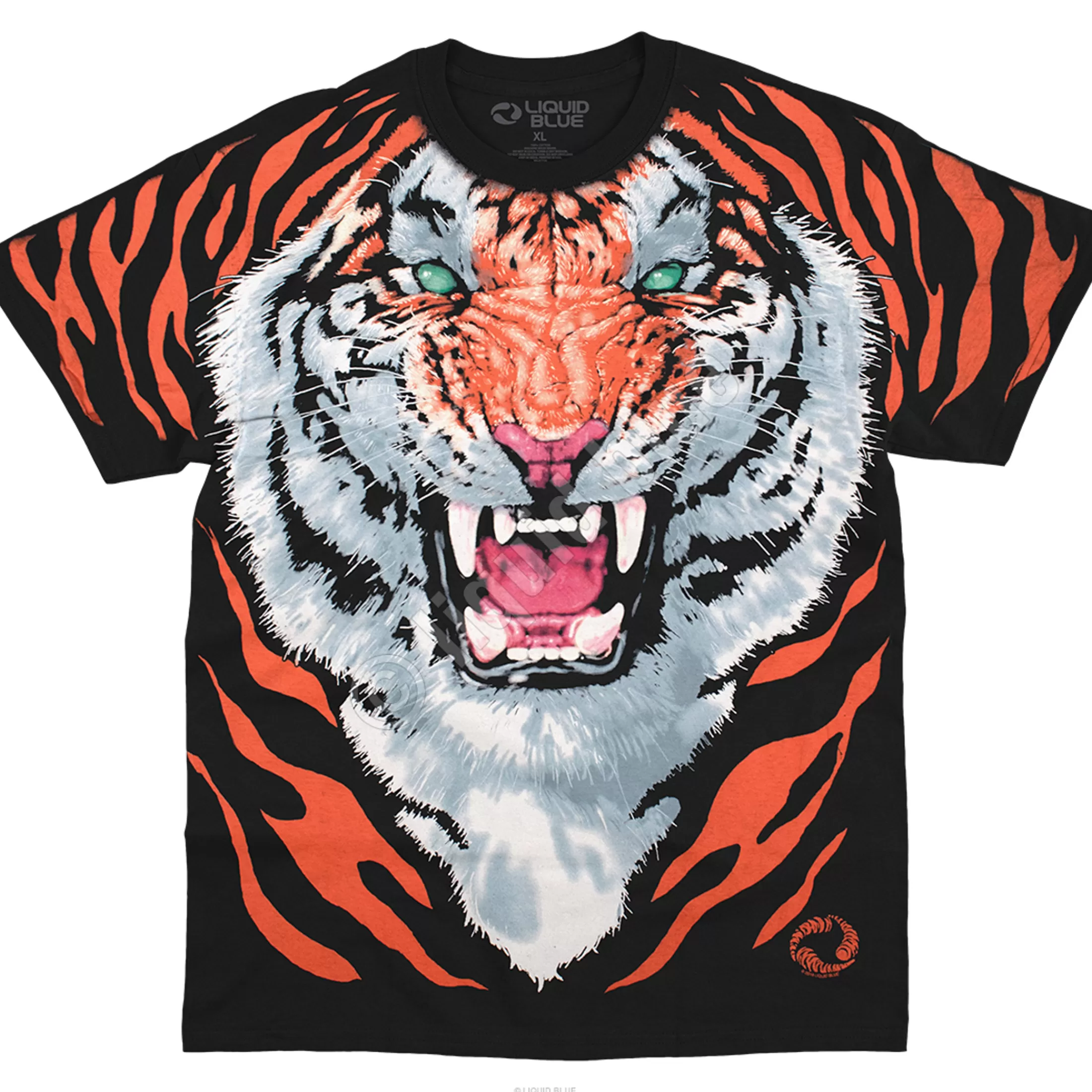 T-Shirt | Exotic Wildlife<Liquid Blue Tiger Black T-Shirt