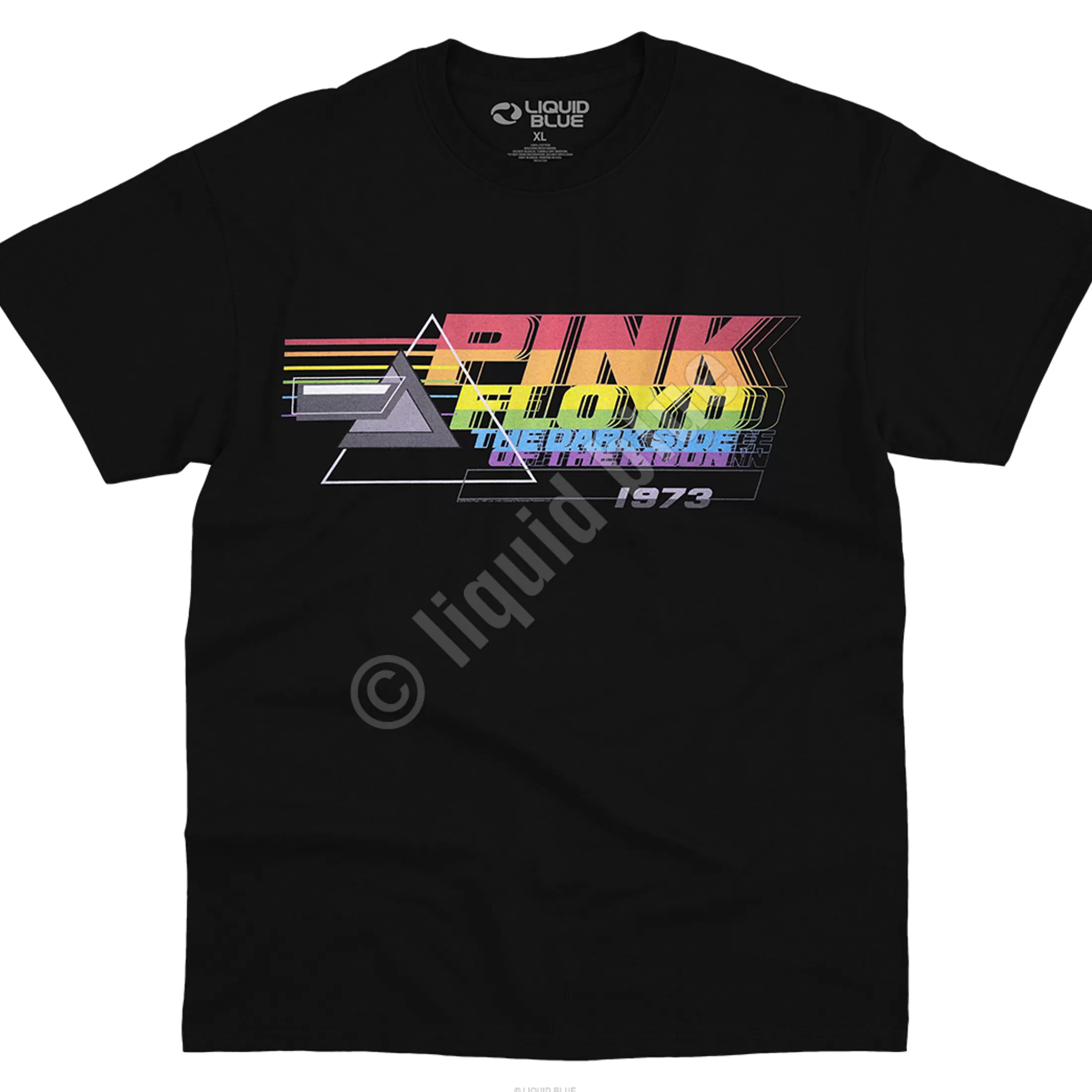 T-Shirt | Pink Floyd<Liquid Blue Time Is Gone Black T-Shirt