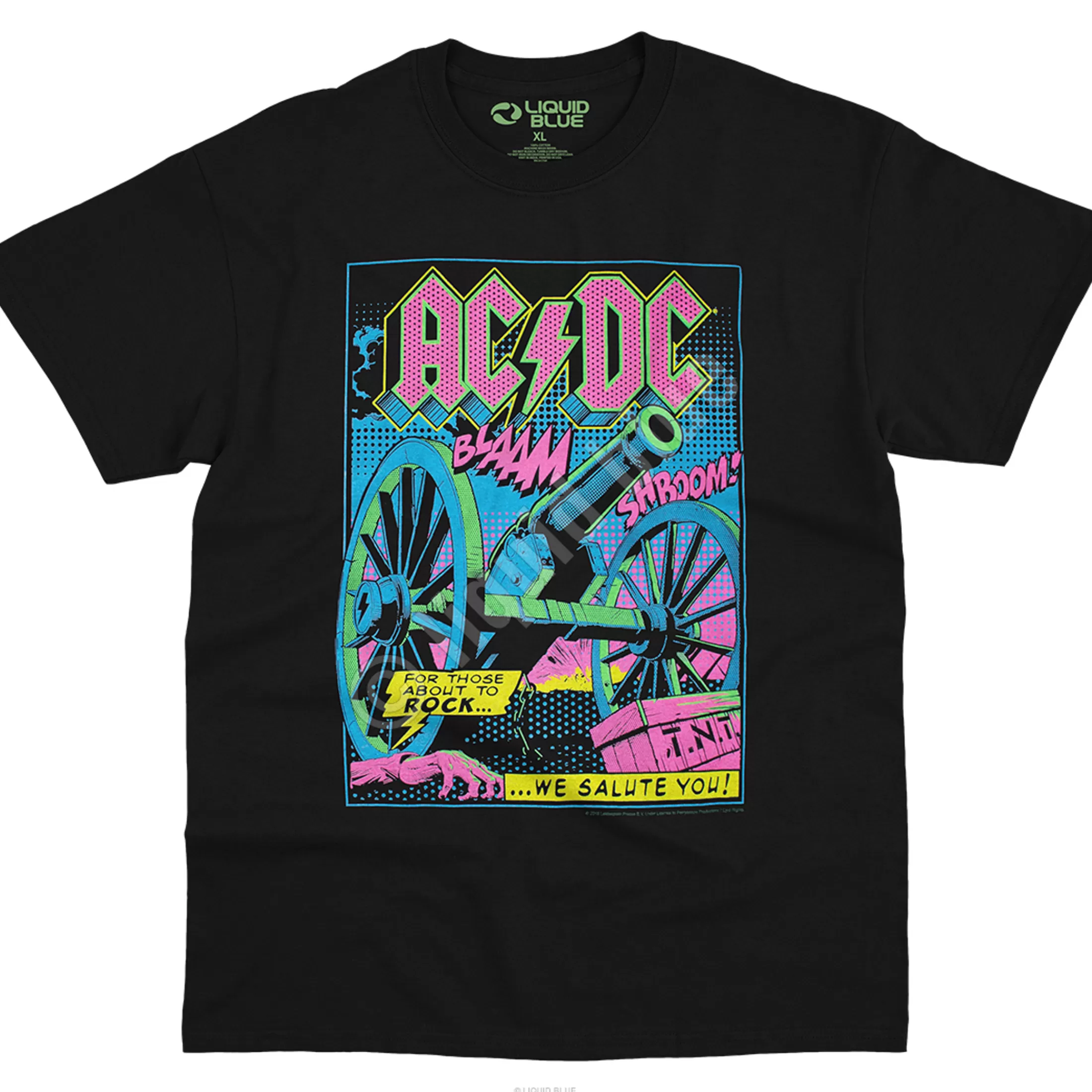 T-Shirt | Blacklight<Liquid Blue TNT Blacklight Black T-Shirt