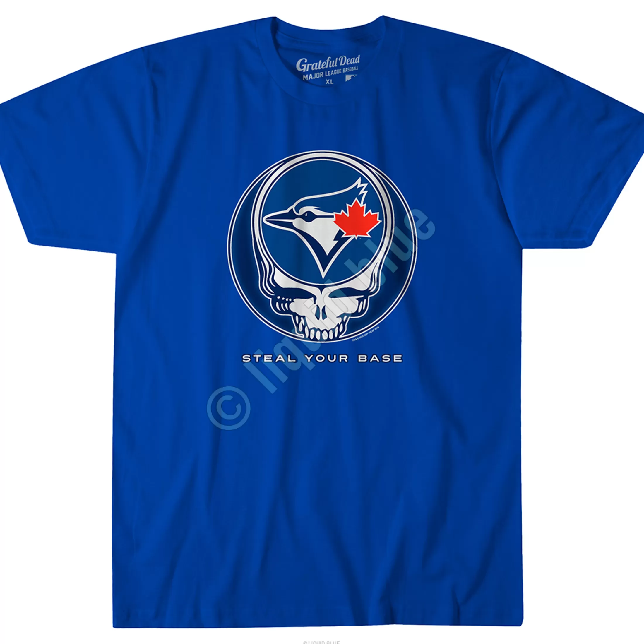 Athletic T-Shirt | Toronto Blue Jays<Liquid Blue Toronto Blue Jays Steal Your Base Blue Athletic T-Shirt