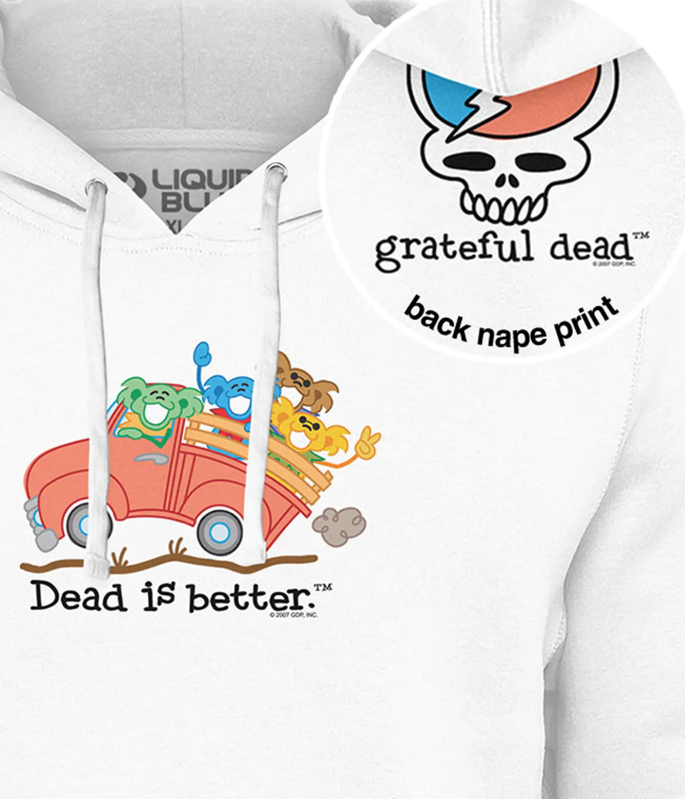 Hoodie | Grateful Dead<Liquid Blue Truck Dead Is Better Hoodie