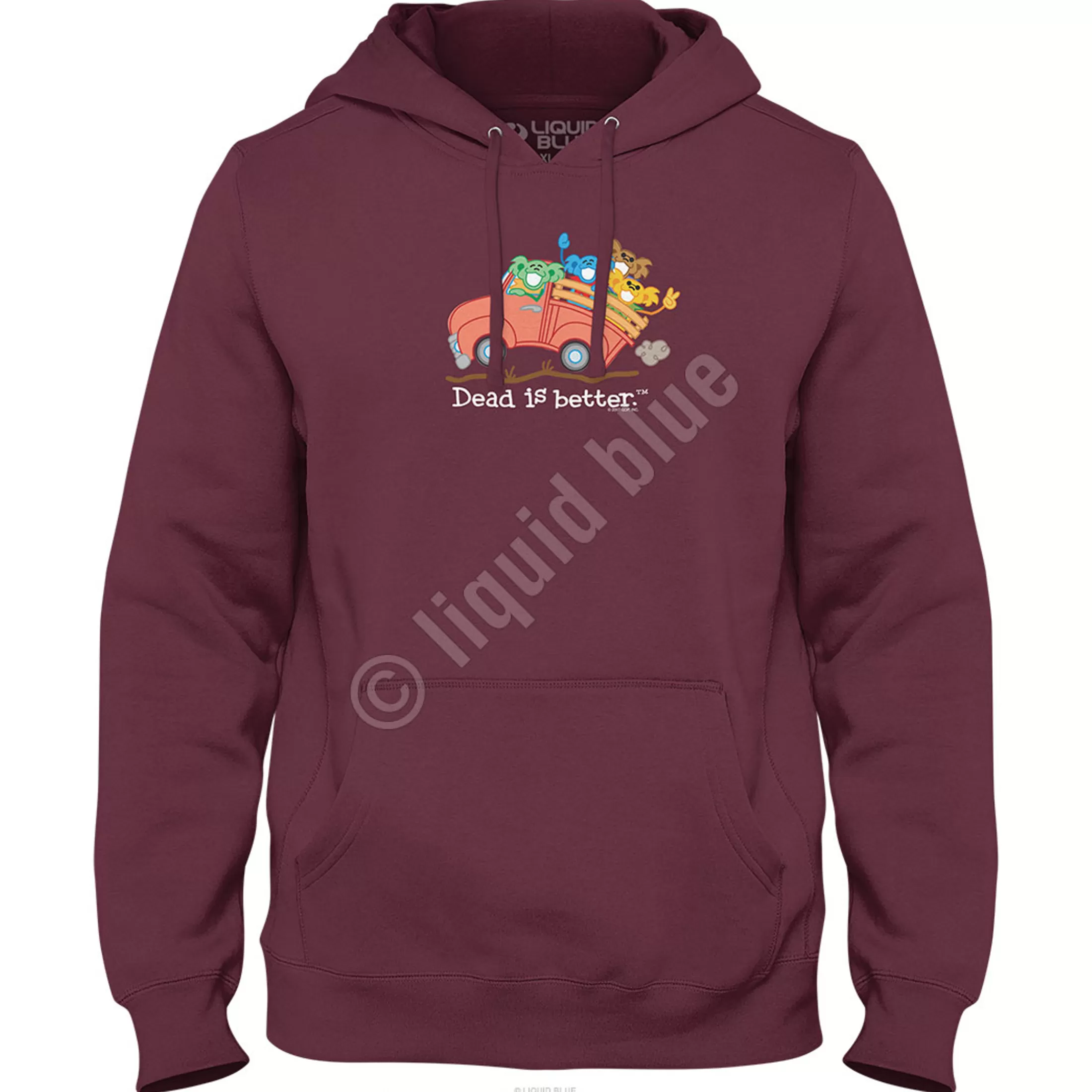 Hoodie | Grateful Dead<Liquid Blue Truck Dead Is Better Hoodie