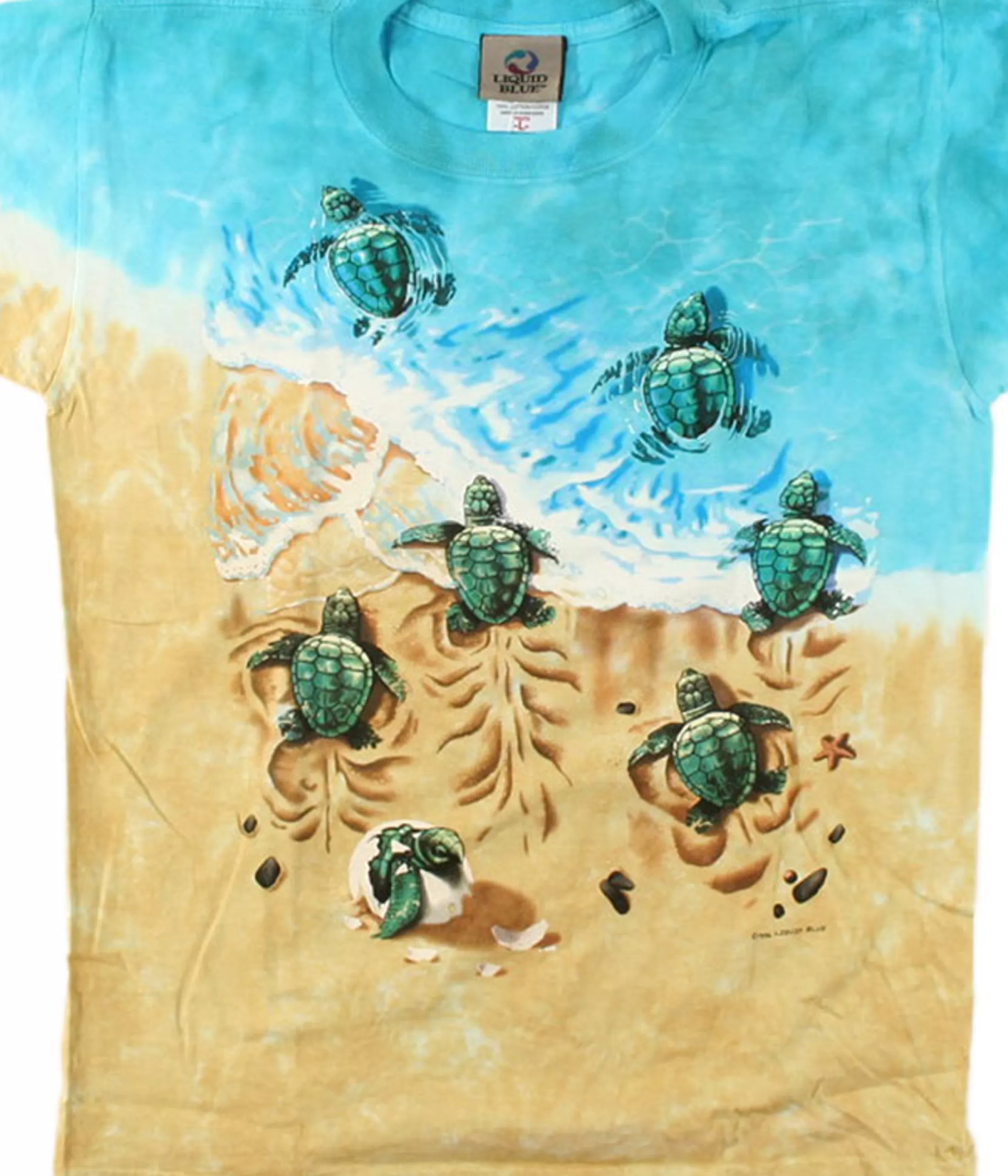 Youth | Aquatic<Liquid Blue Turtle Beach Youth Tie-Dye T-Shirt