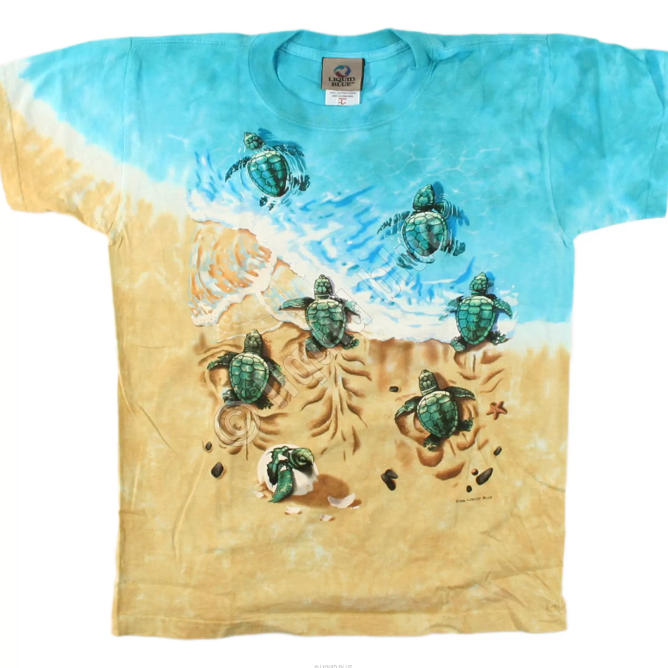 Youth | Aquatic<Liquid Blue Turtle Beach Youth Tie-Dye T-Shirt