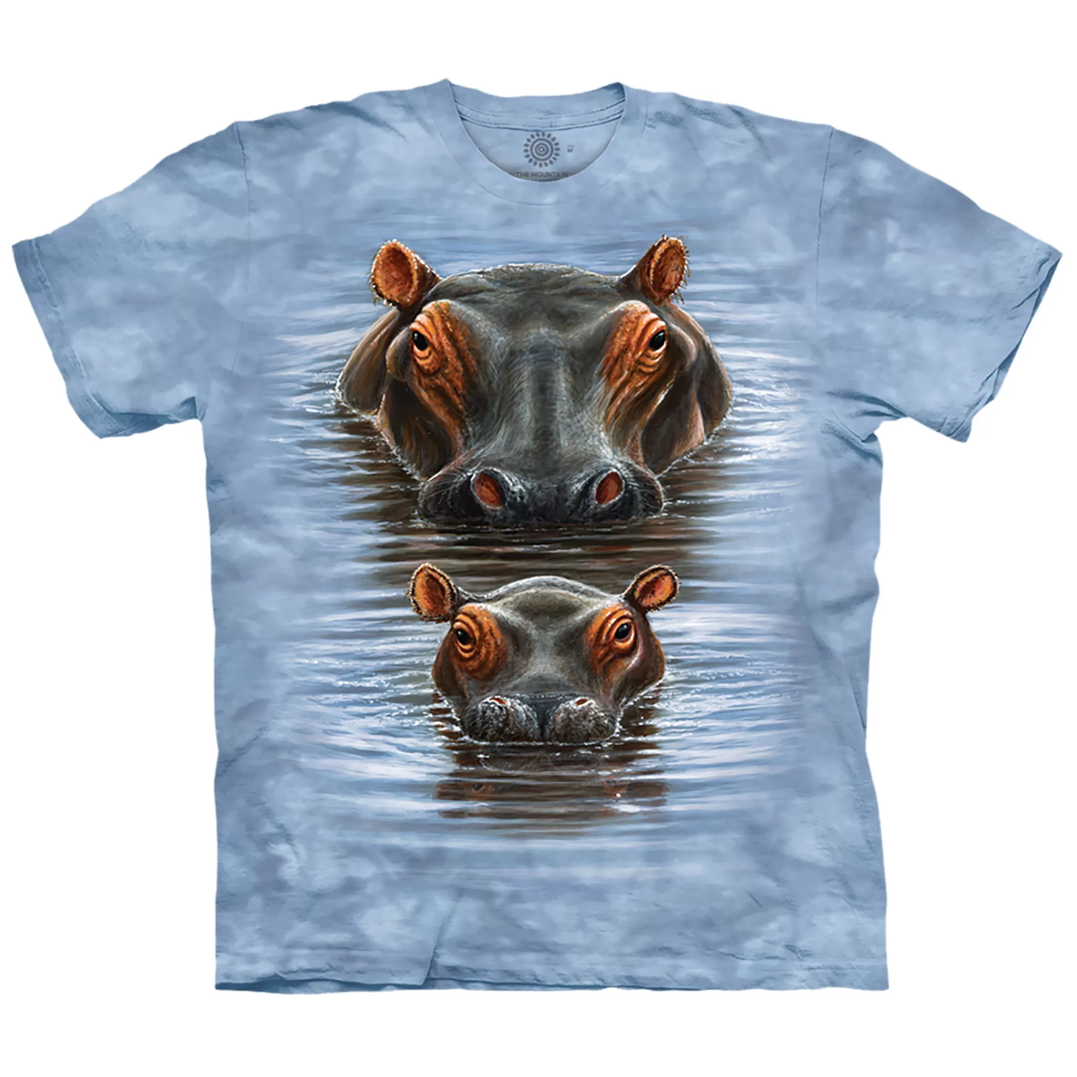 T-Shirt | Wild Animals<Liquid Blue Two Hippos Classic Cotton T-Shirt