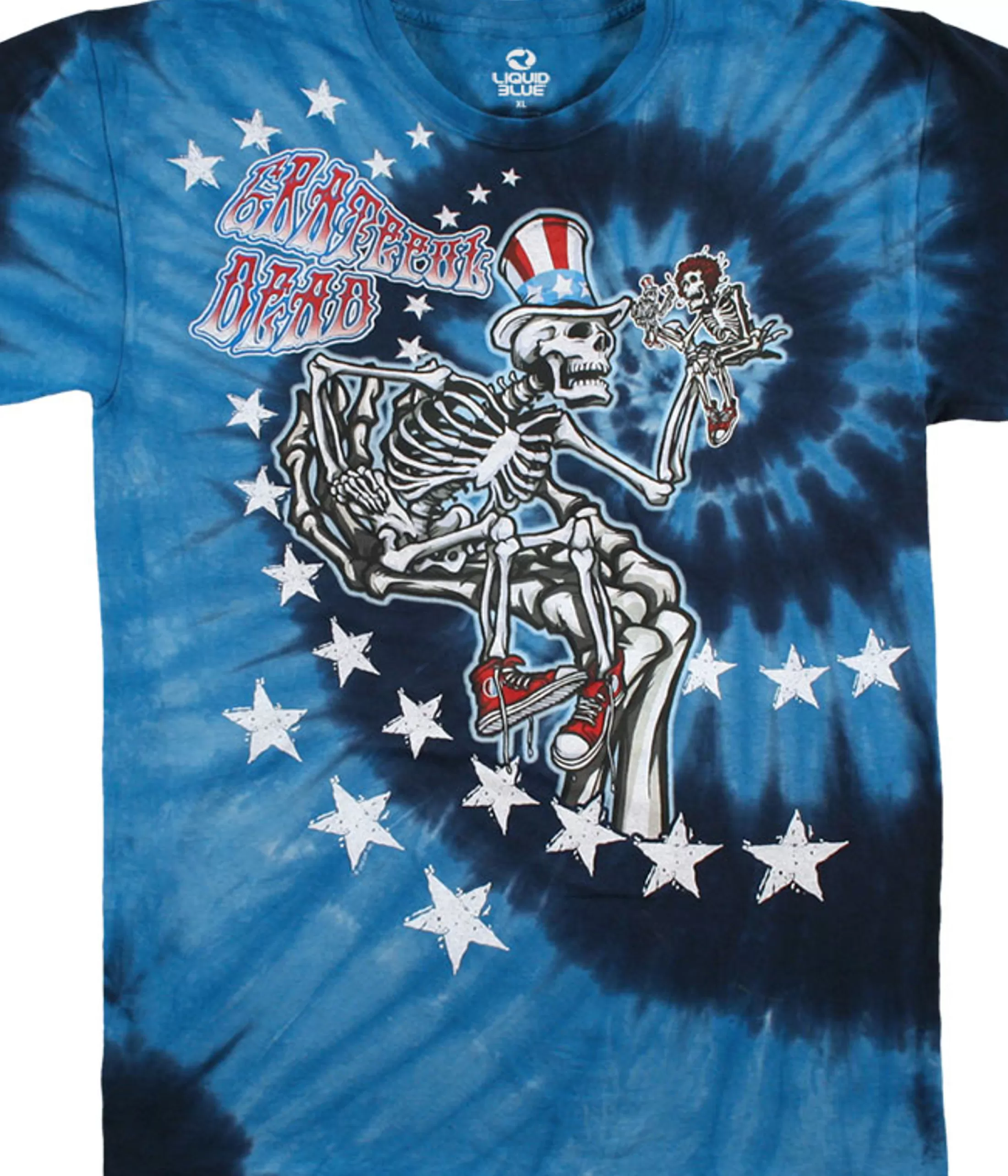 T-Shirt | Grateful Dead<Liquid Blue Uncle Sam I Am Tie-Dye T-Shirt