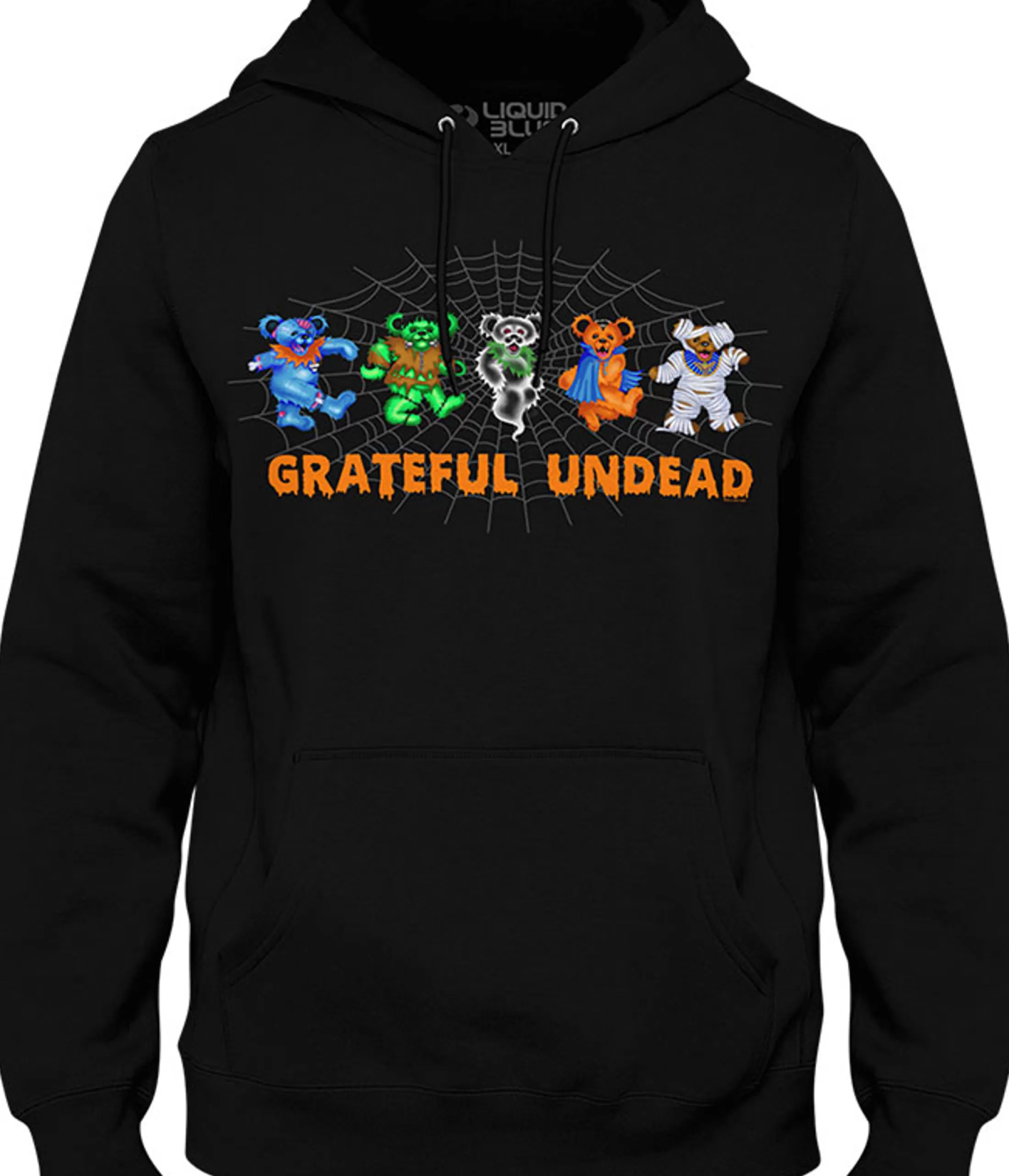 Hoodie | Halloween<Liquid Blue Undead Bears Black Hoodie