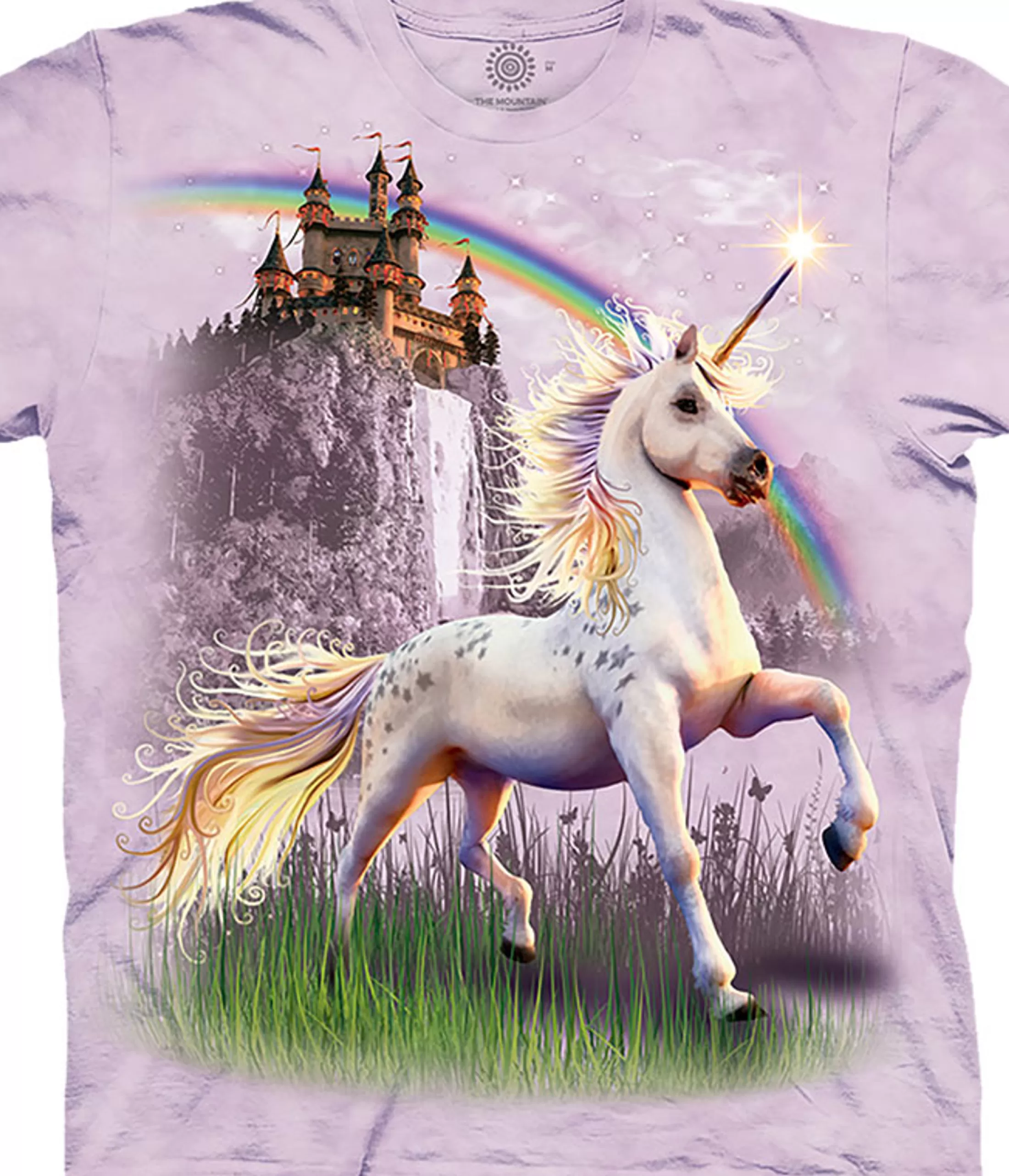 T-Shirt | Unicorns<Liquid Blue Unicorn Castle Classic Cotton T-Shirt