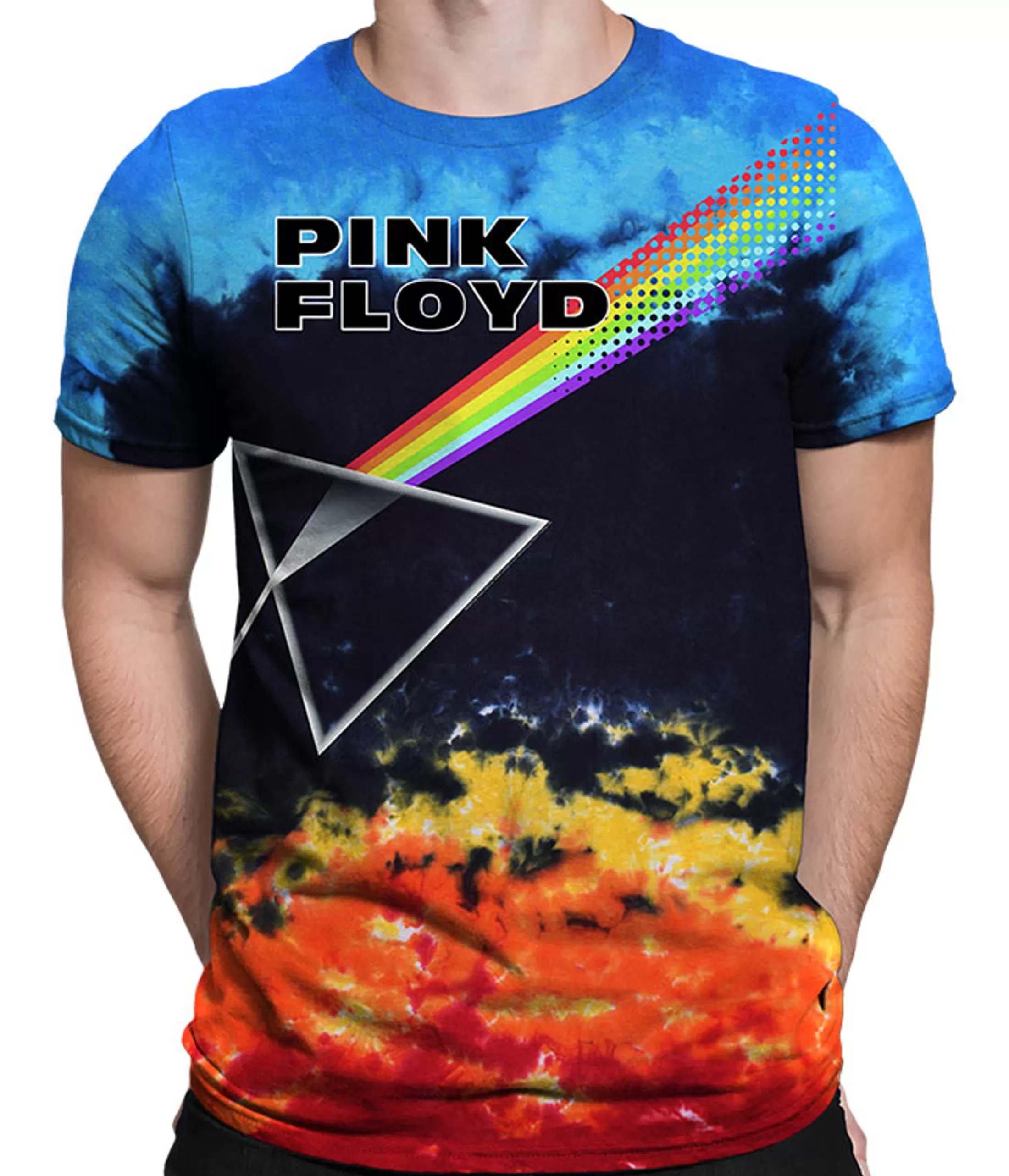 T-Shirt | Pink Floyd<Liquid Blue Us And Them Tie-Dye T-Shirt