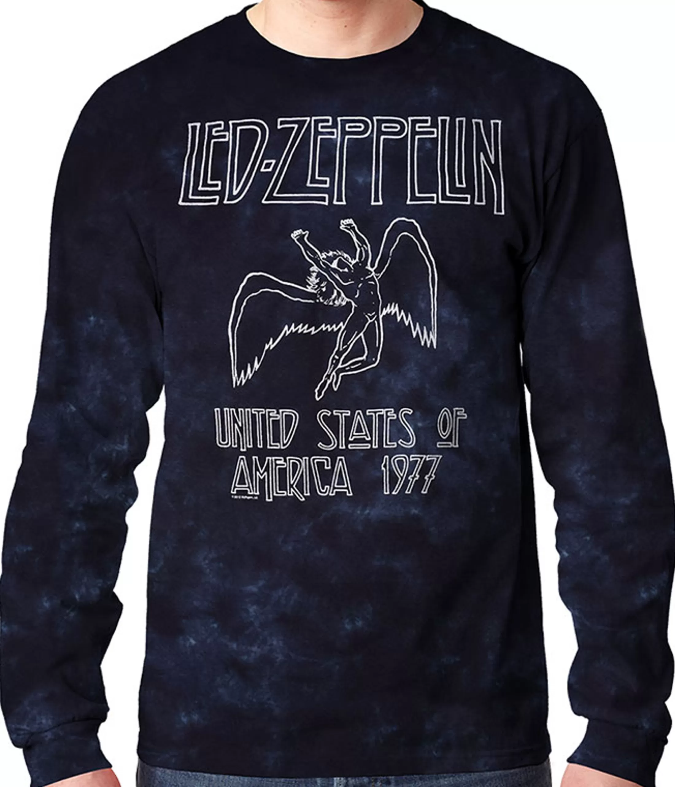 Long Sleeve | Led Zeppelin<Liquid Blue USA Tour 77 Tie-Dye Long Sleeve T-Shirt