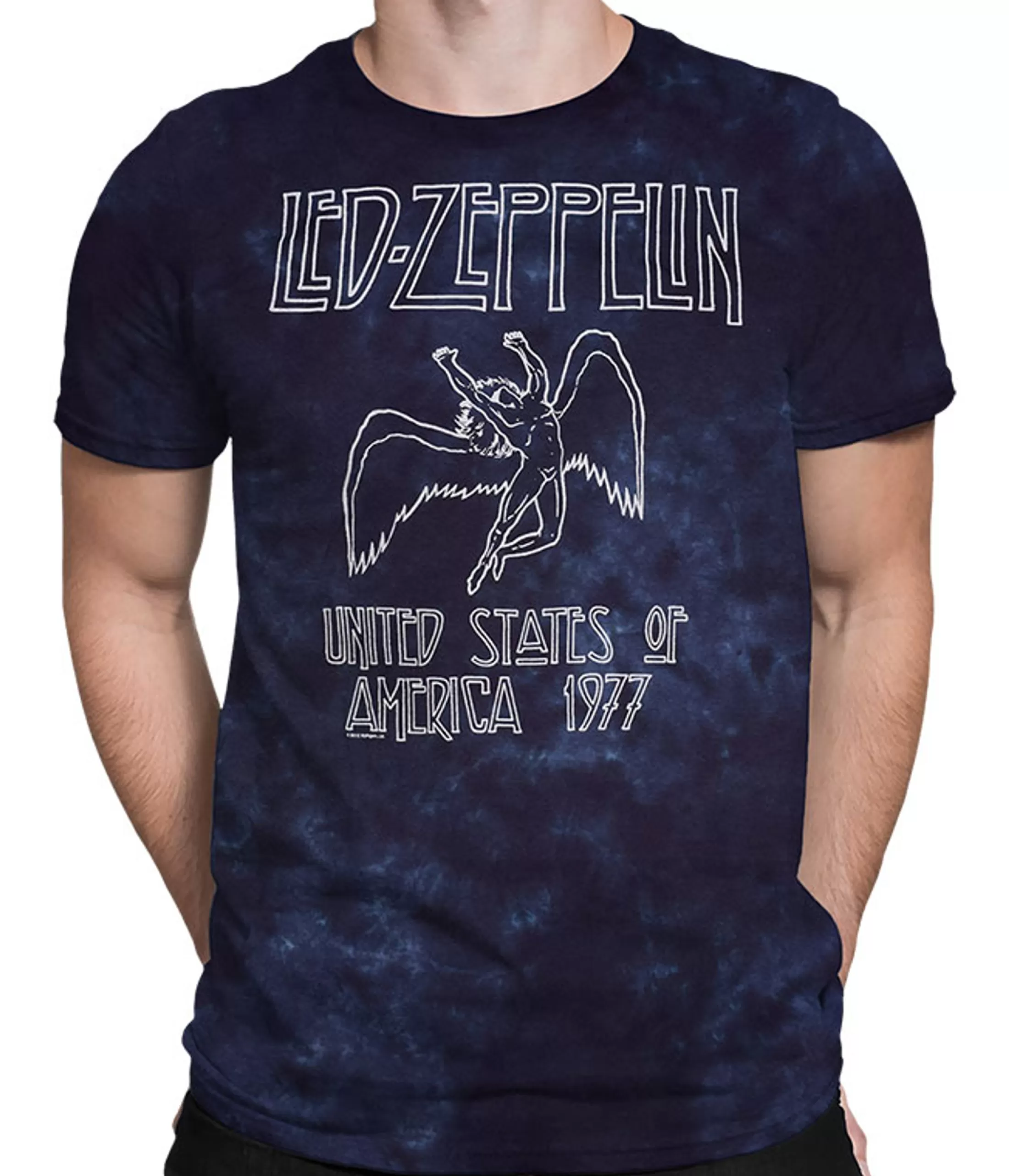 T-Shirt | Led Zeppelin<Liquid Blue Usa Tour 77 Tie-Dye T-Shirt