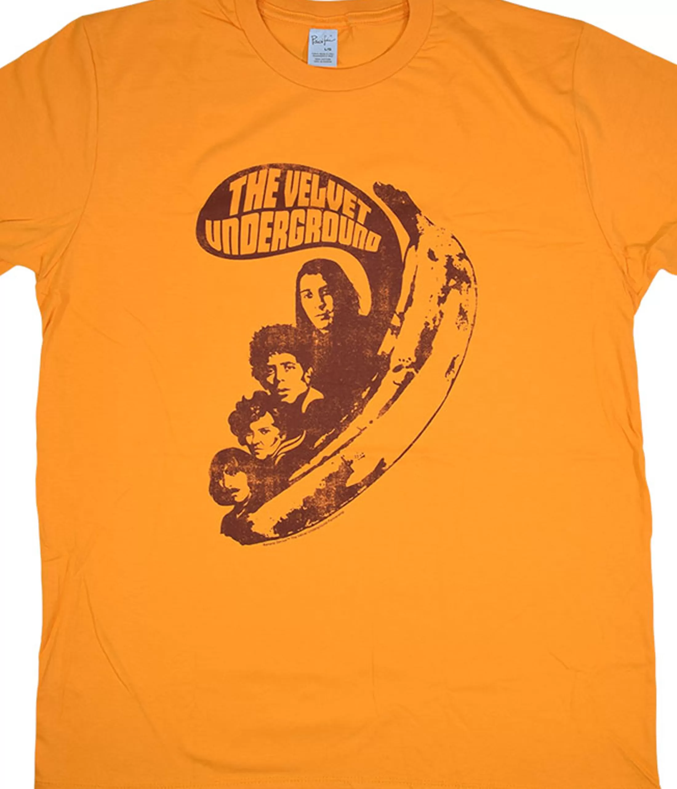 T-Shirt | Velvet Underground<Liquid Blue Velvet Underground VU Says Yellow T-Shirt