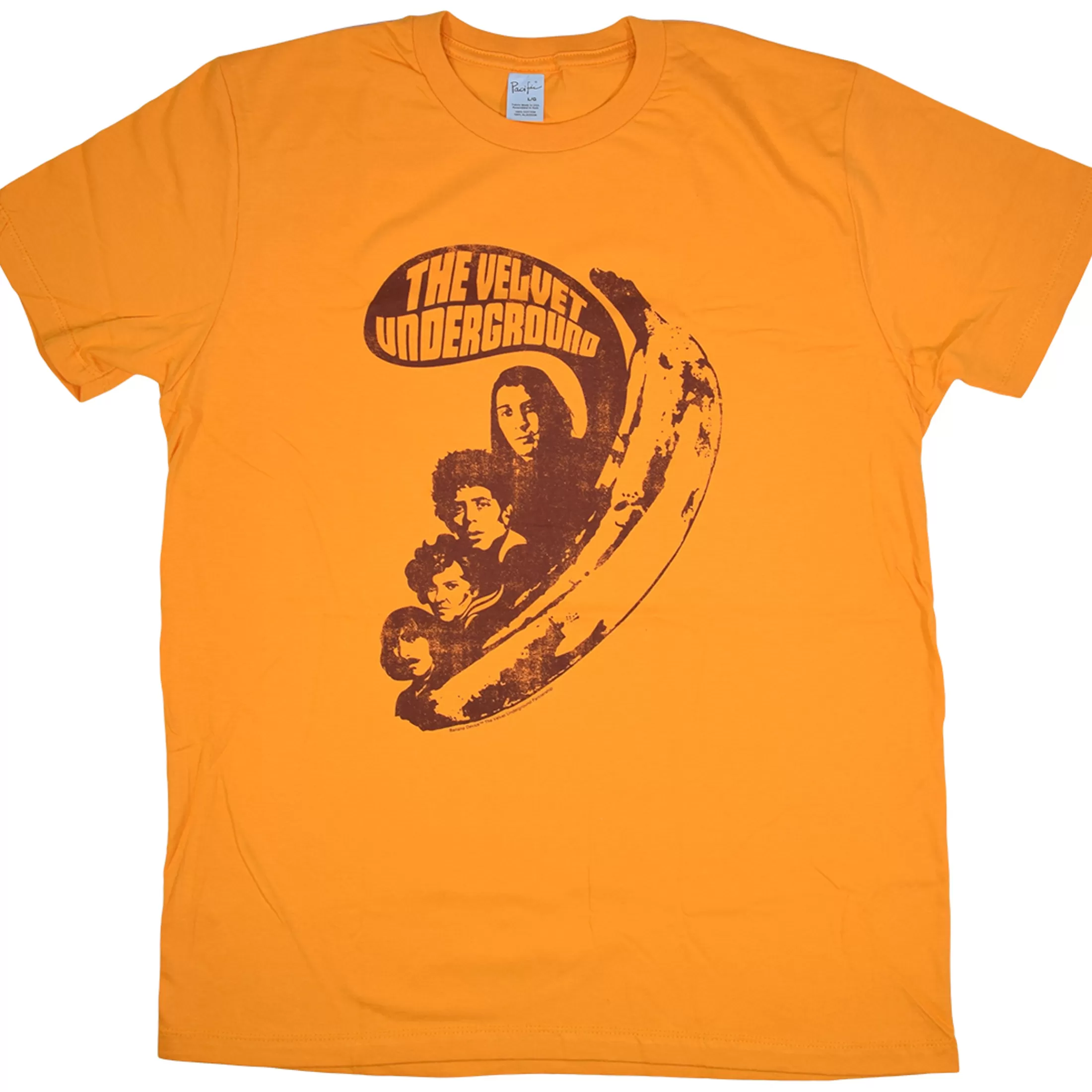 T-Shirt | Velvet Underground<Liquid Blue Velvet Underground VU Says Yellow T-Shirt