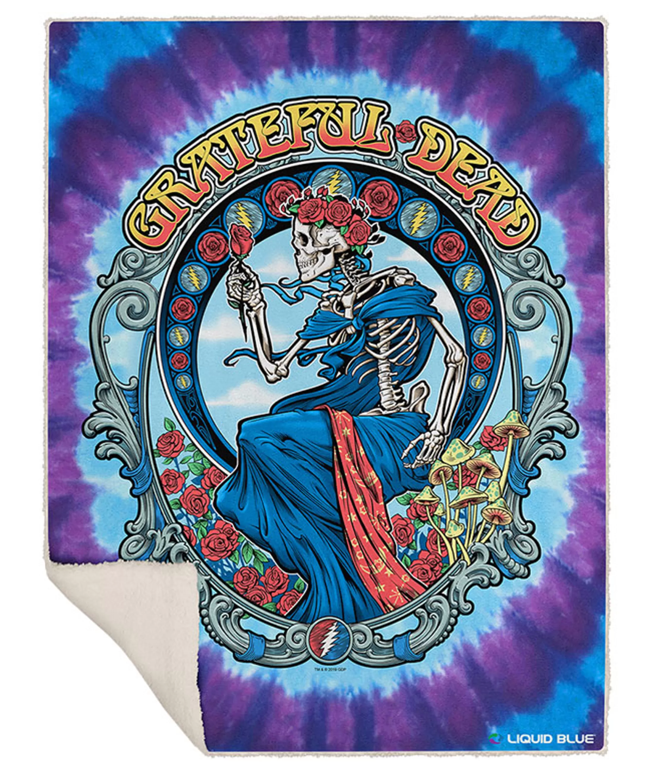 Grateful Dead | Classic<Liquid Blue Vintage Bertha Fleece Throw Blanket