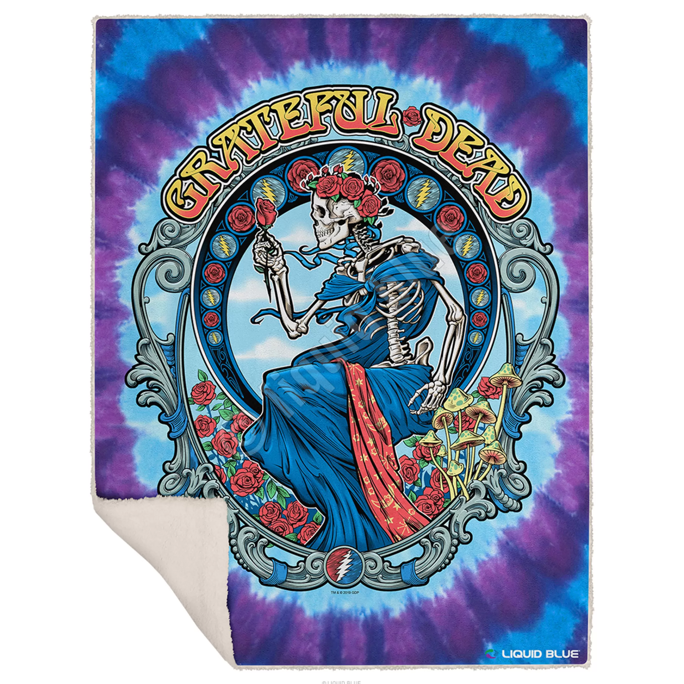 Grateful Dead | Classic<Liquid Blue Vintage Bertha Fleece Throw Blanket