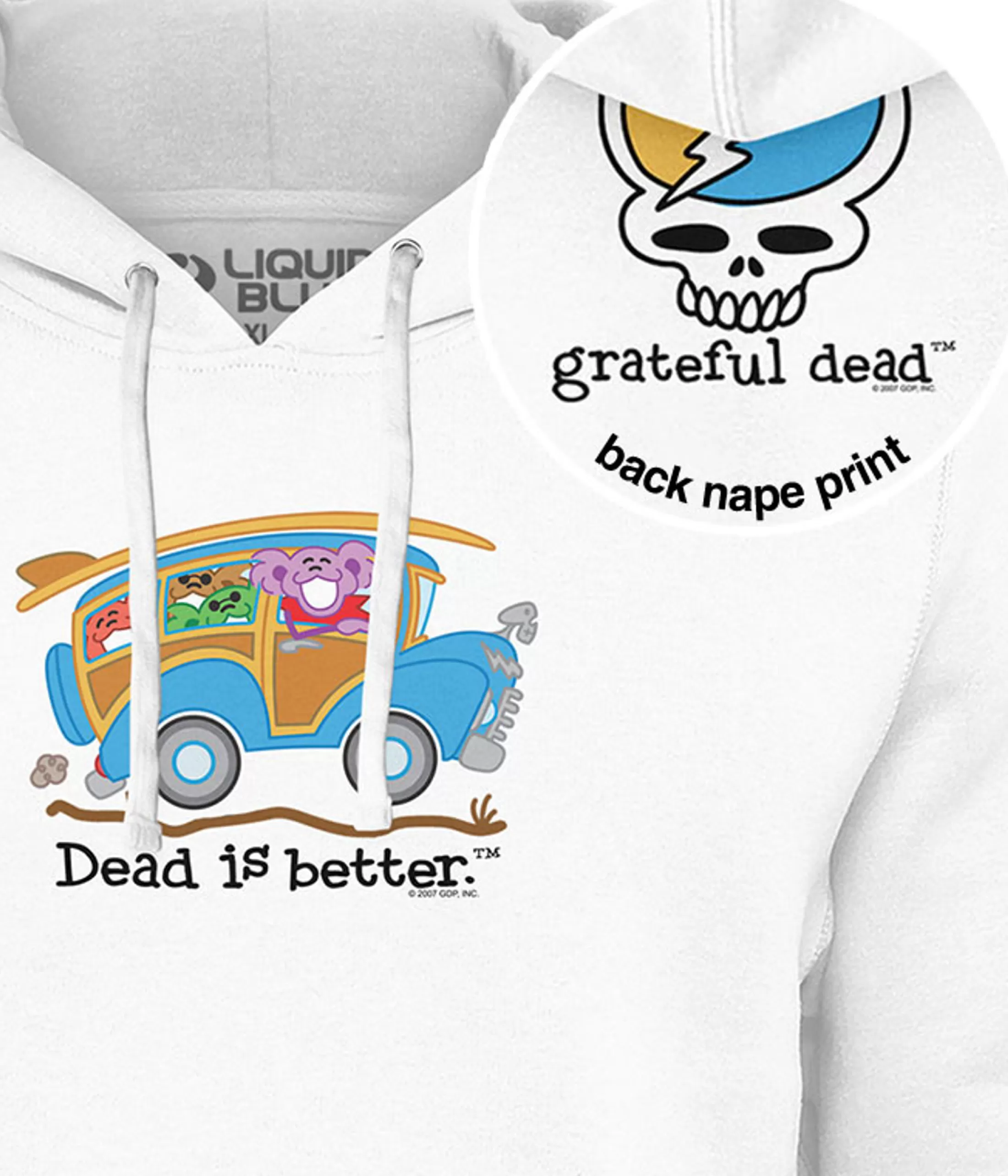 Hoodie | Grateful Dead<Liquid Blue Wagon Dead Is Better Hoodie