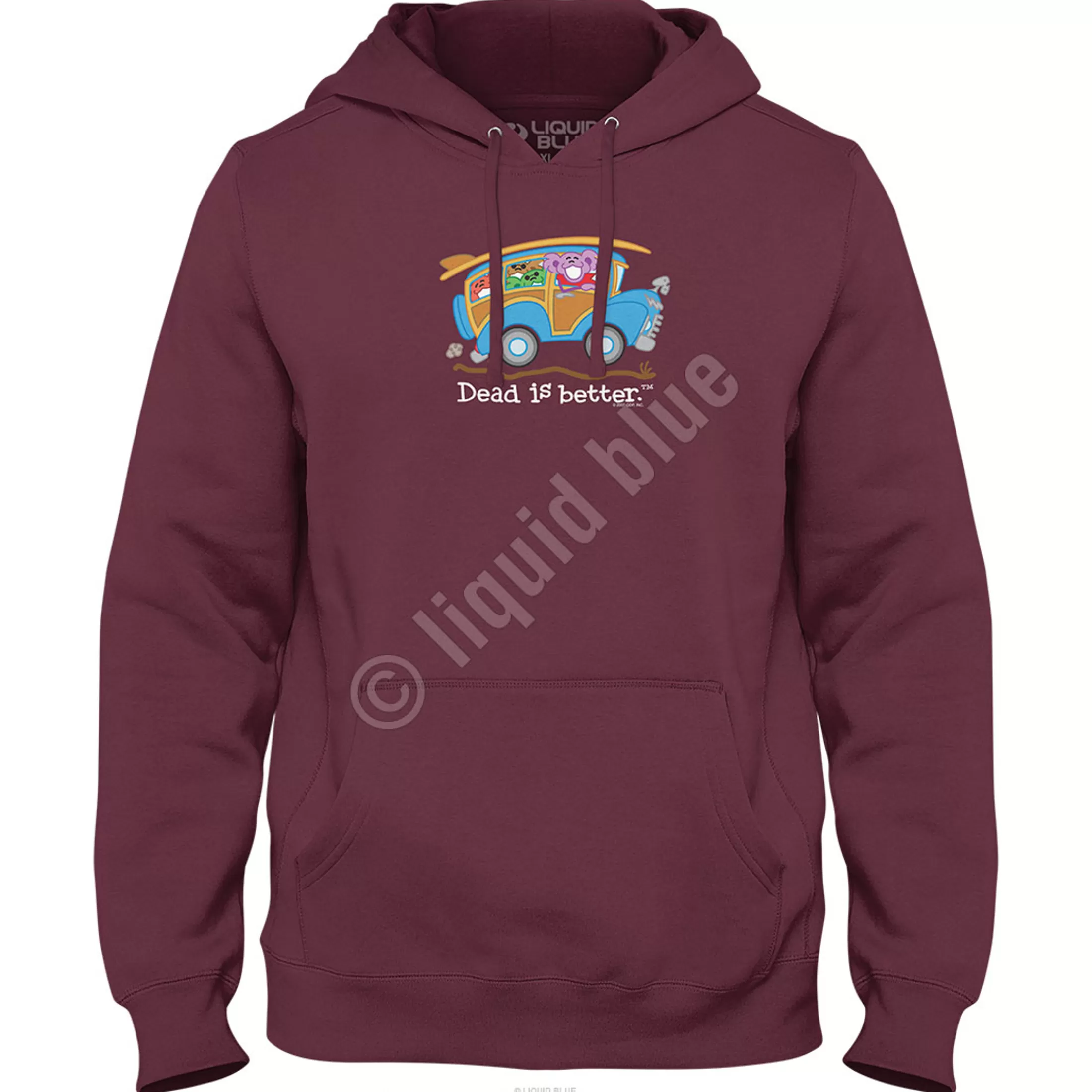 Hoodie | Grateful Dead<Liquid Blue Wagon Dead Is Better Hoodie