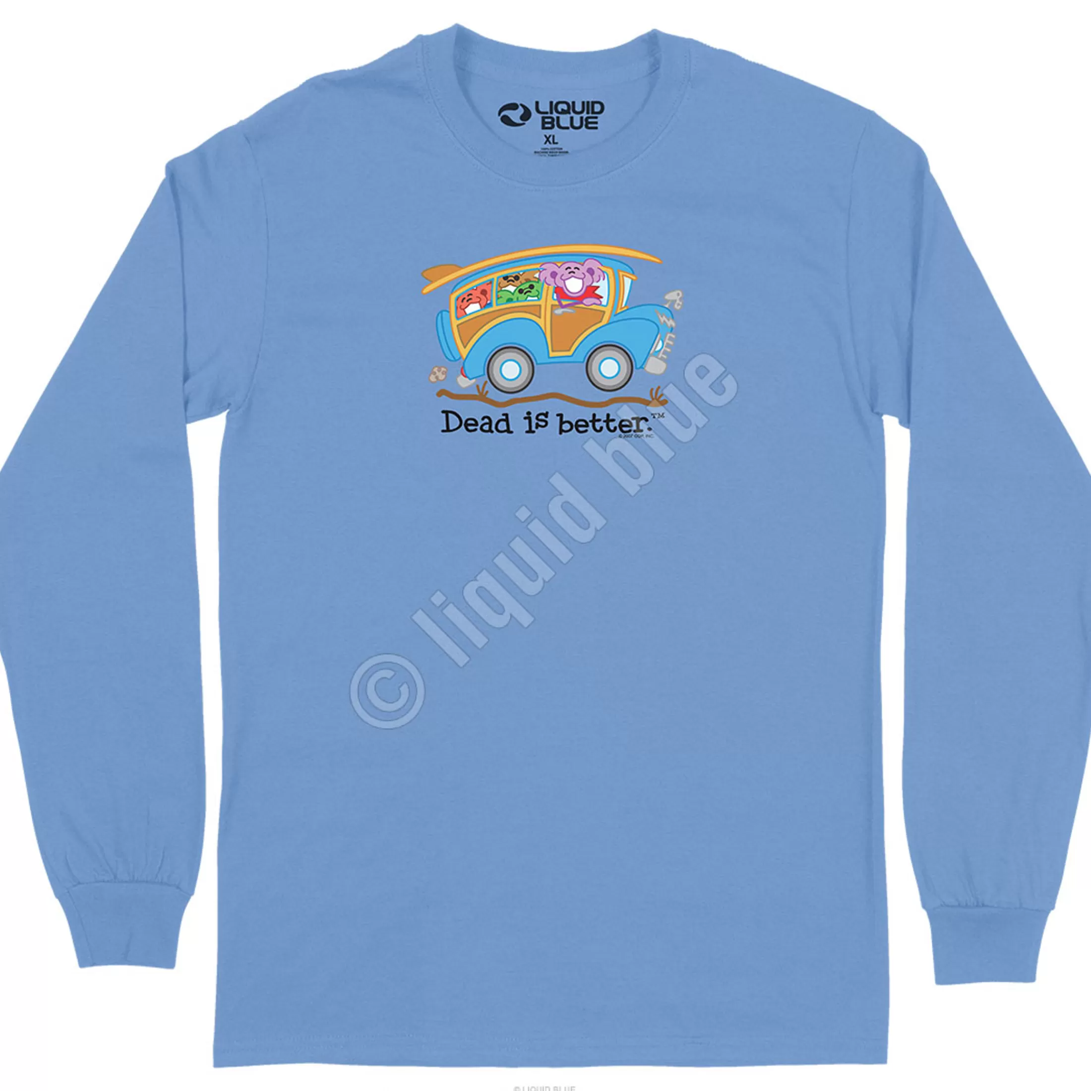 Long Sleeve | Grateful Dead<Liquid Blue Wagon Dead Is Better Long Sleeve T-Shirt