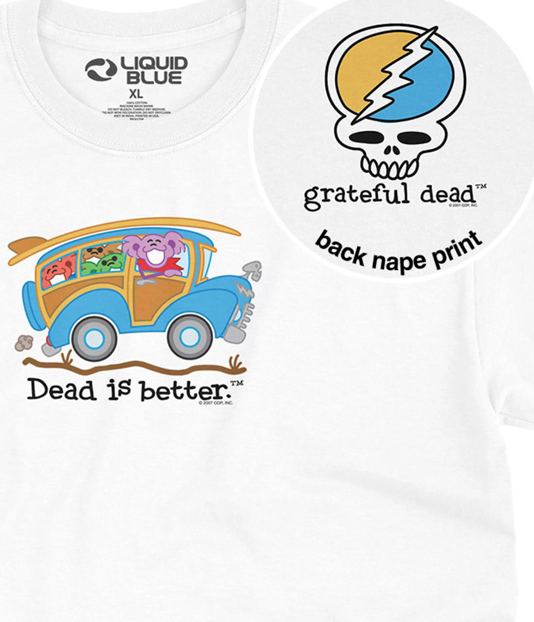 T-Shirt | Grateful Dead<Liquid Blue Wagon Dead Is Better T-Shirt