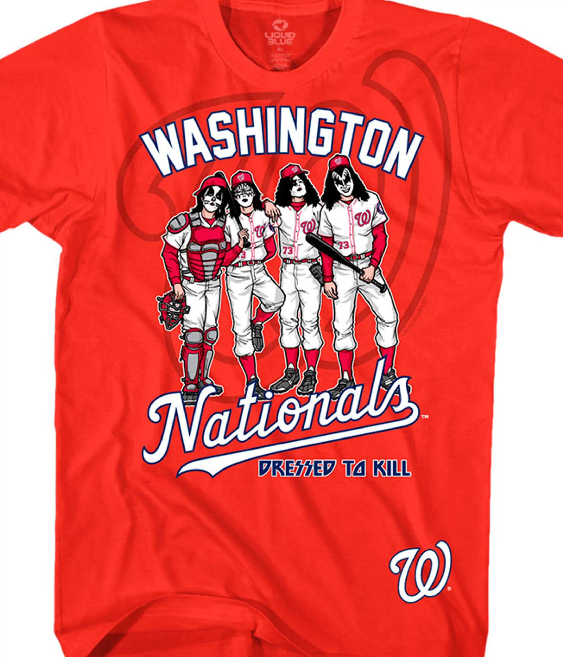 T-Shirt | Washington Nationals<Liquid Blue Washington Nationals Dressed to Kill Red T-Shirt