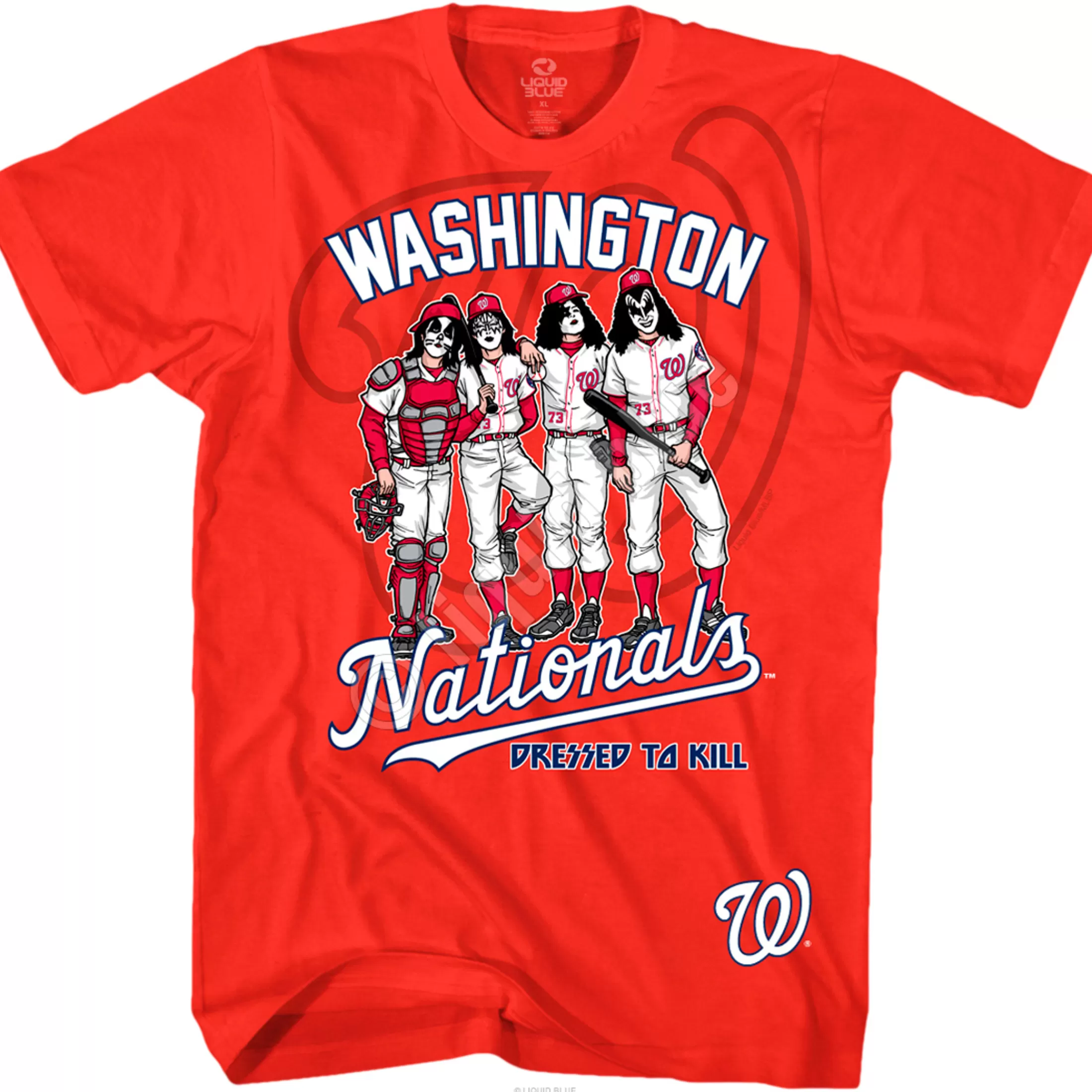 T-Shirt | Washington Nationals<Liquid Blue Washington Nationals Dressed to Kill Red T-Shirt