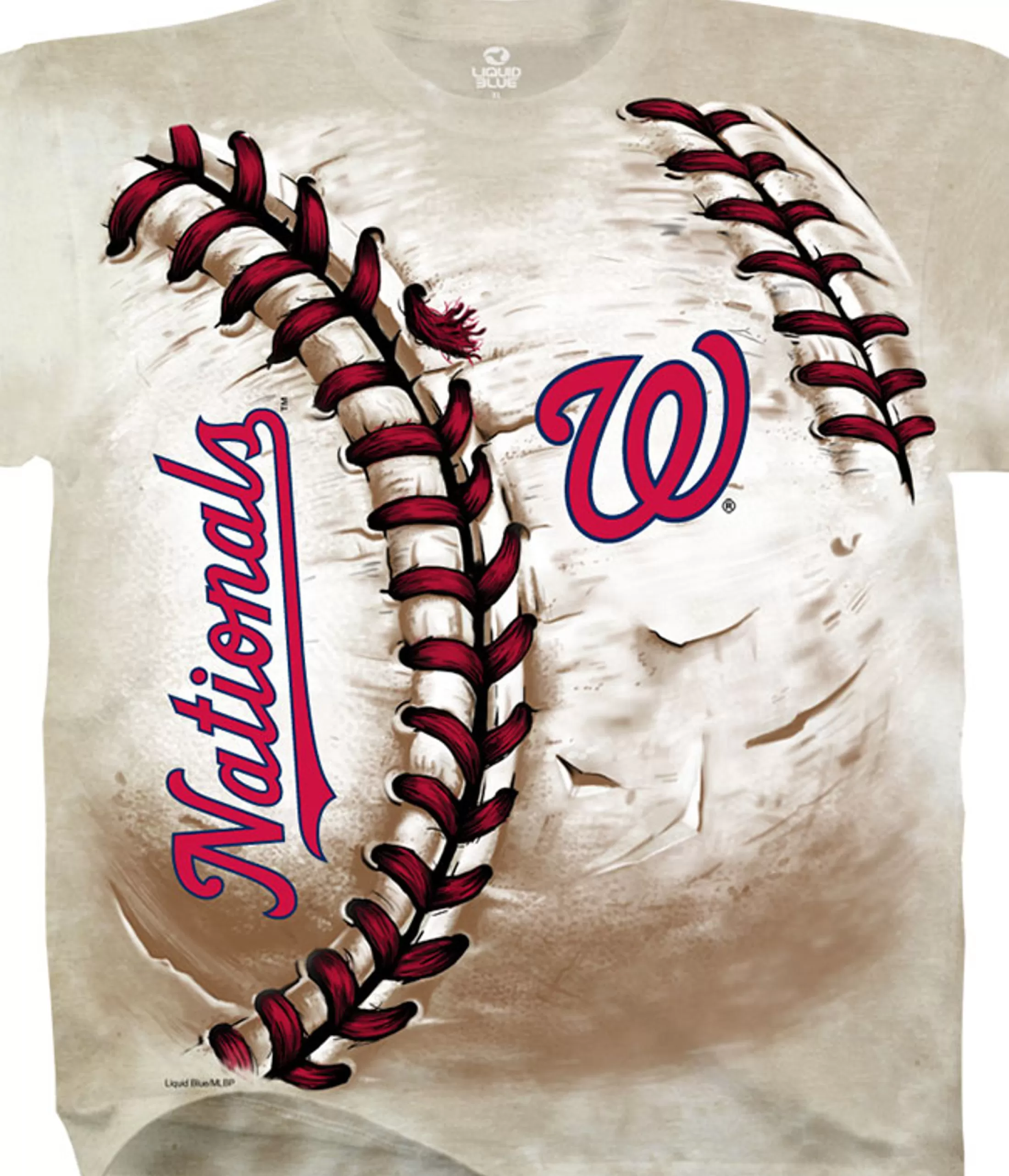 T-Shirt | Washington Nationals<Liquid Blue Washington Nationals Hardball Tie-Dye T-Shirt