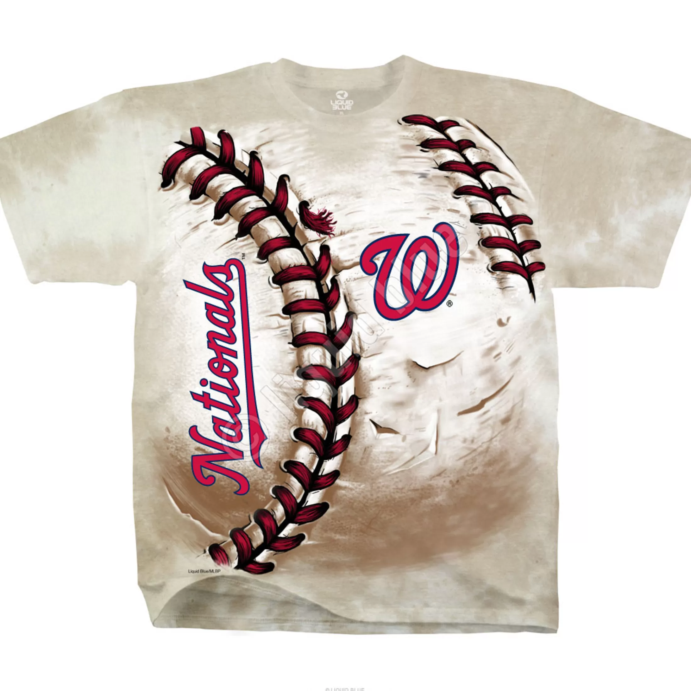 T-Shirt | Washington Nationals<Liquid Blue Washington Nationals Hardball Tie-Dye T-Shirt