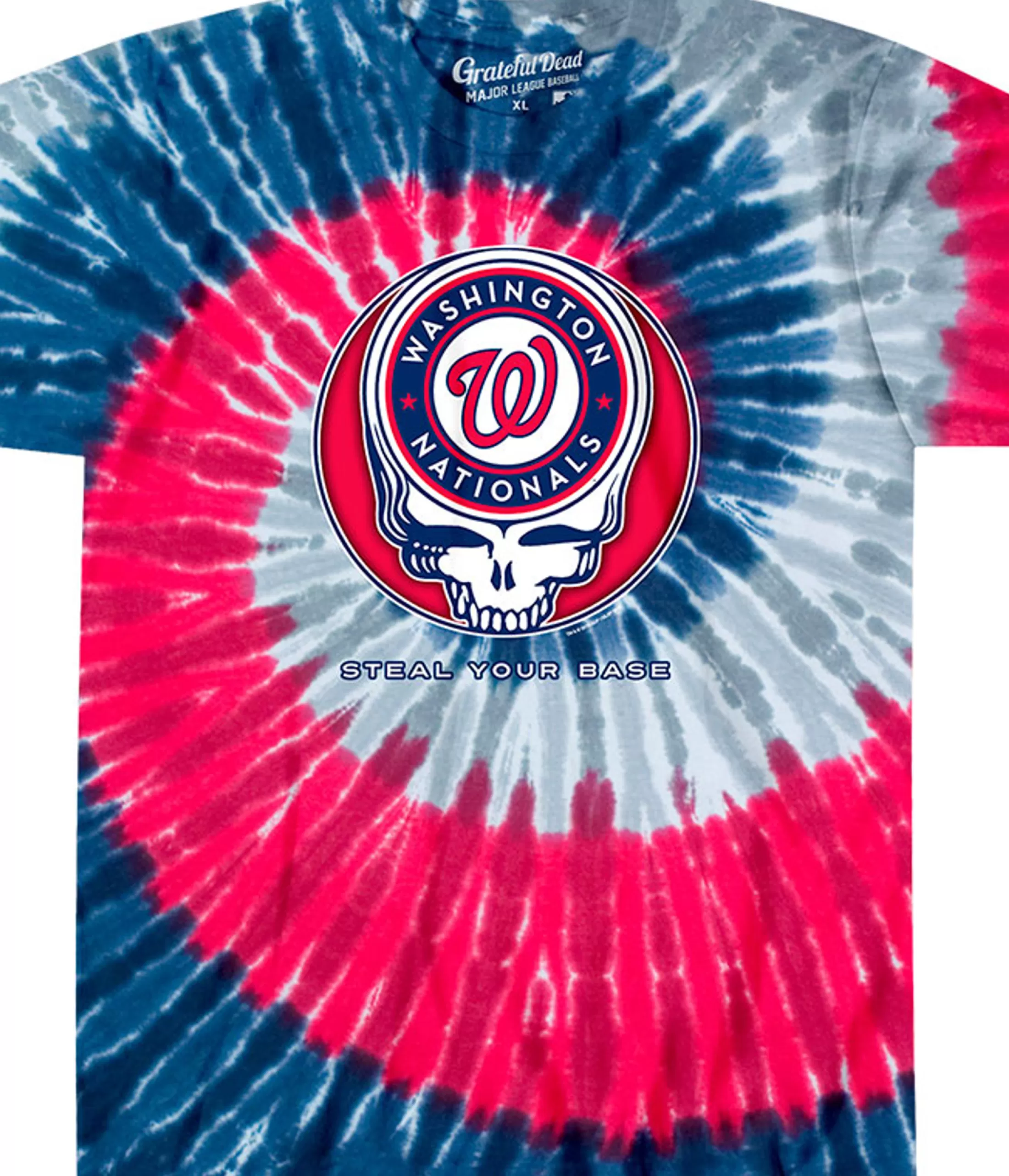 T-Shirt | Washington Nationals<Liquid Blue Washington Nationals Steal Your Base Tie-Dye T-Shirt