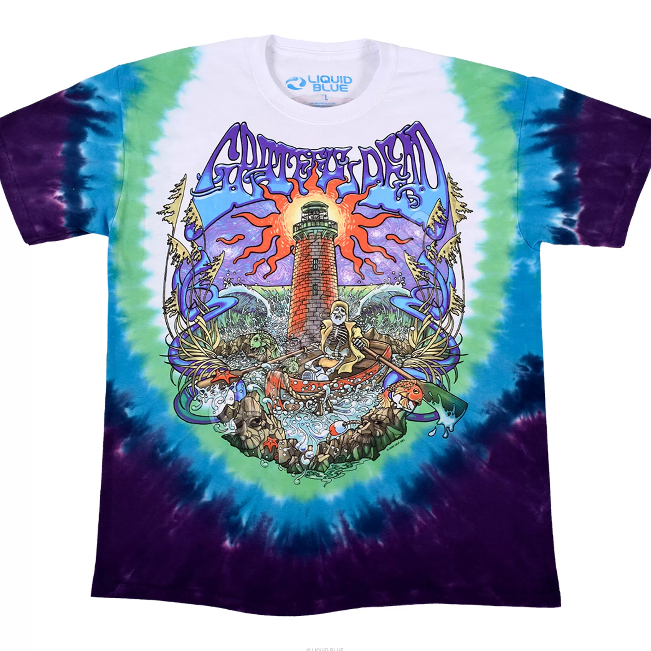 T-Shirt | Grateful Dead<Liquid Blue Watch Tower Tie-Dye T-Shirt