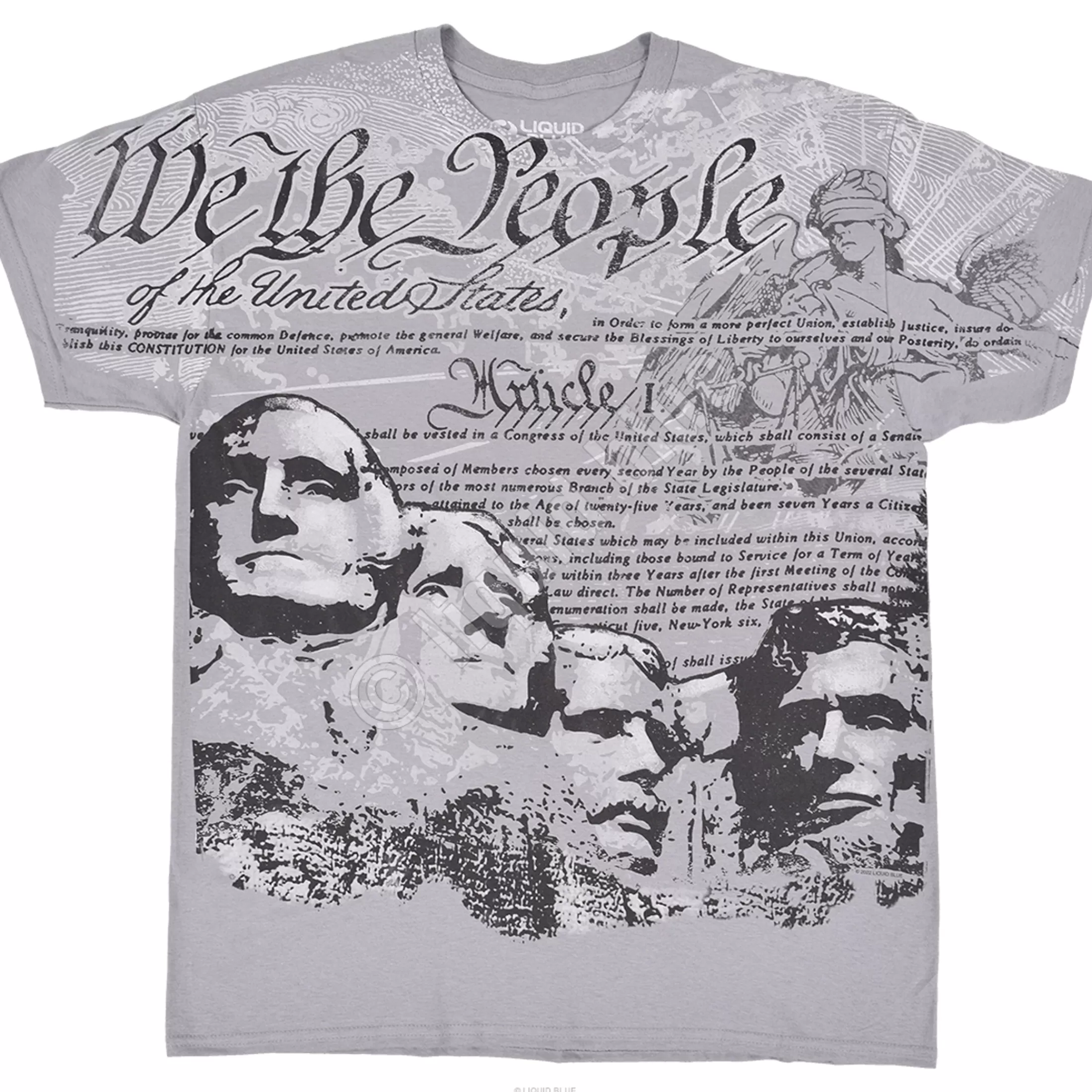 T-Shirt | Americana<Liquid Blue We The People Grey T-Shirt