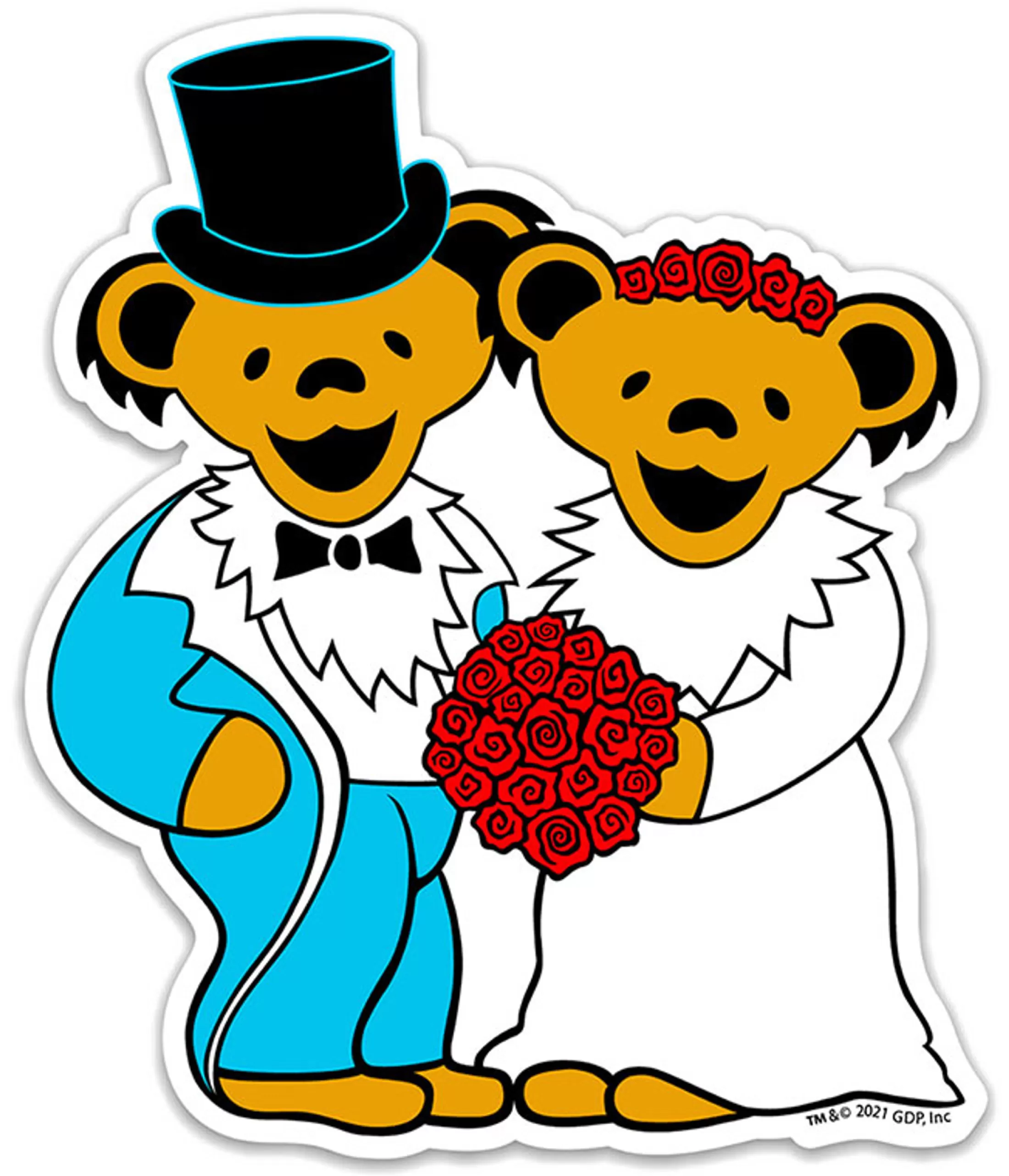 Grateful Dead | Classic<Liquid Blue Wedding Bears Sticker