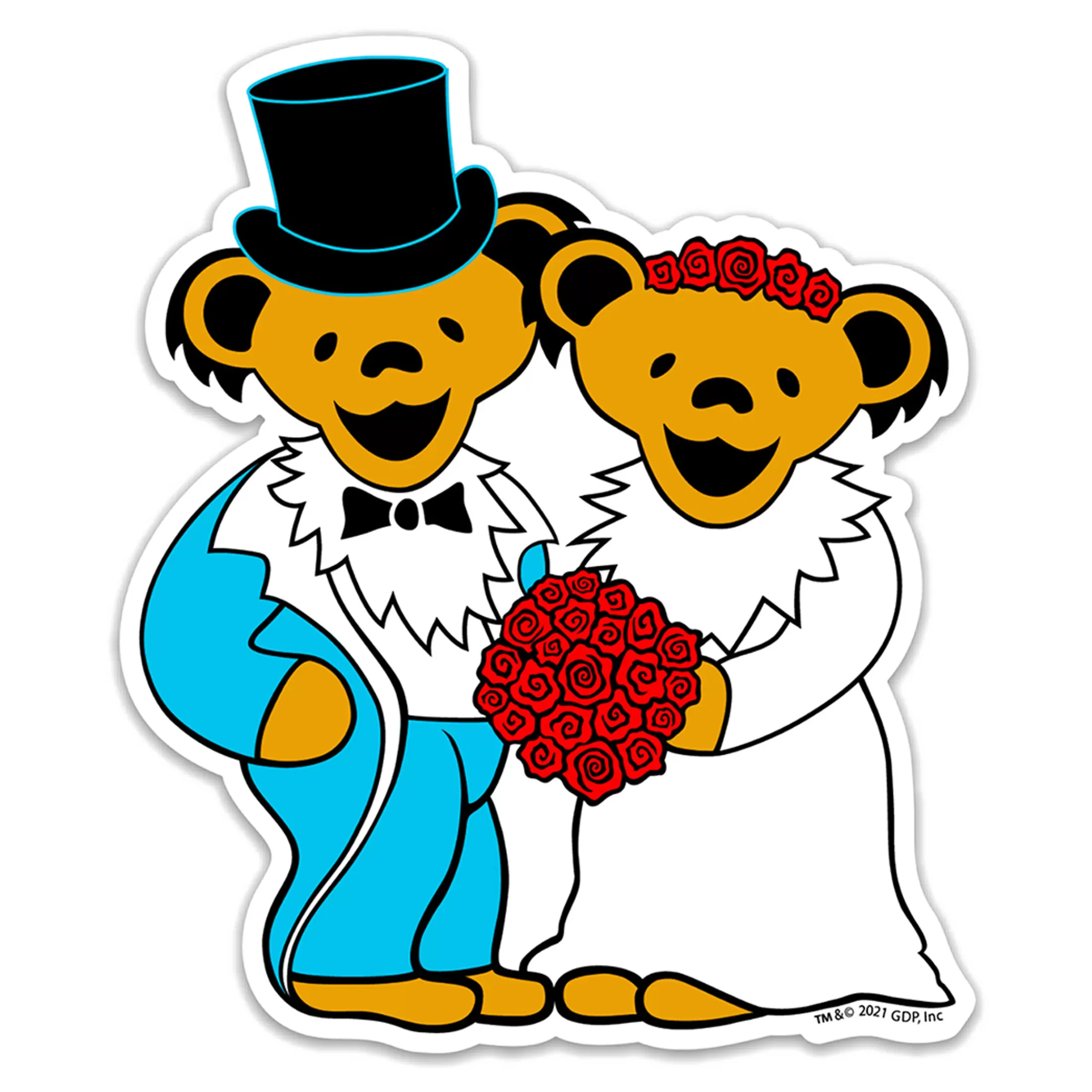 Grateful Dead | Classic<Liquid Blue Wedding Bears Sticker