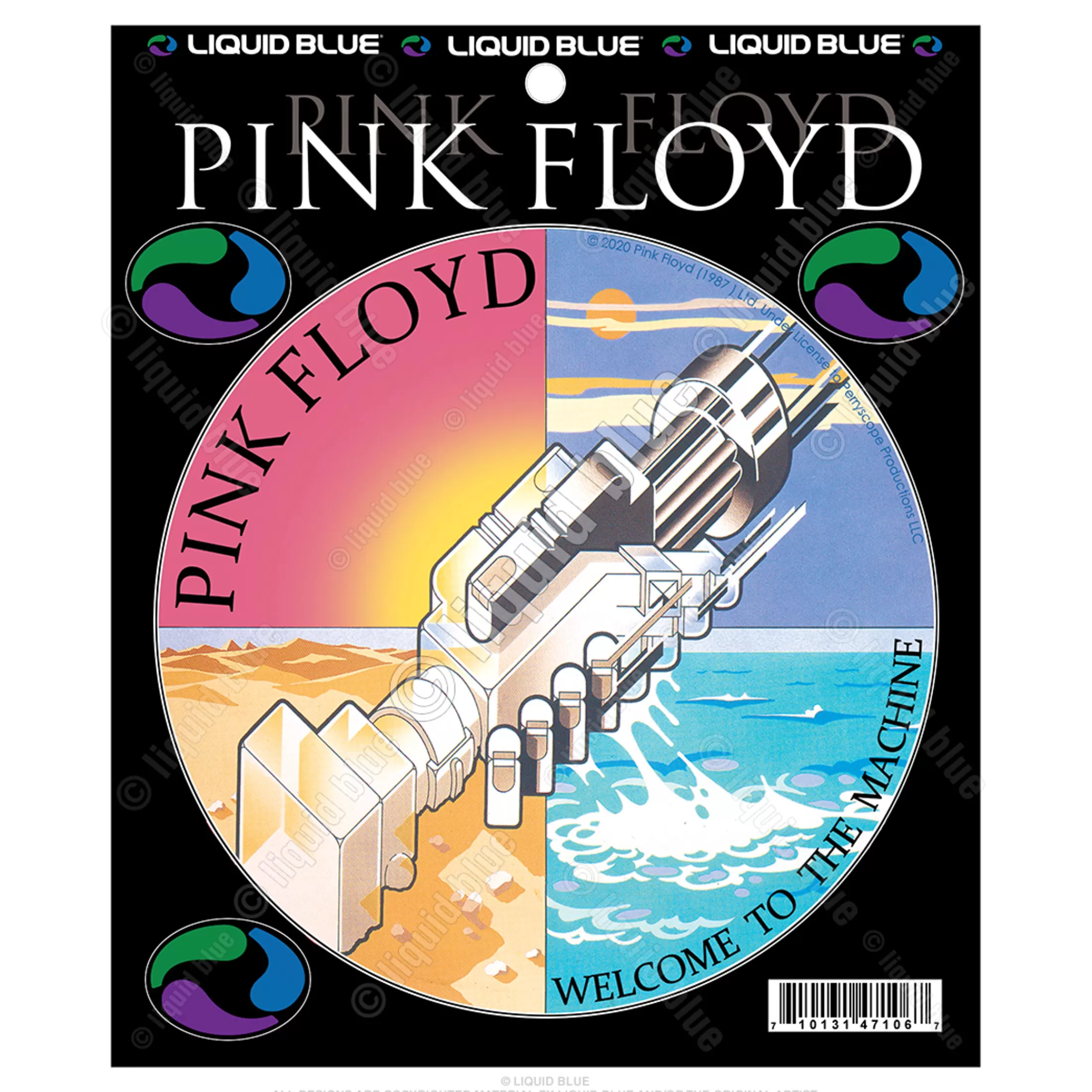 Pink Floyd<Liquid Blue Welcome To The Machine Sticker