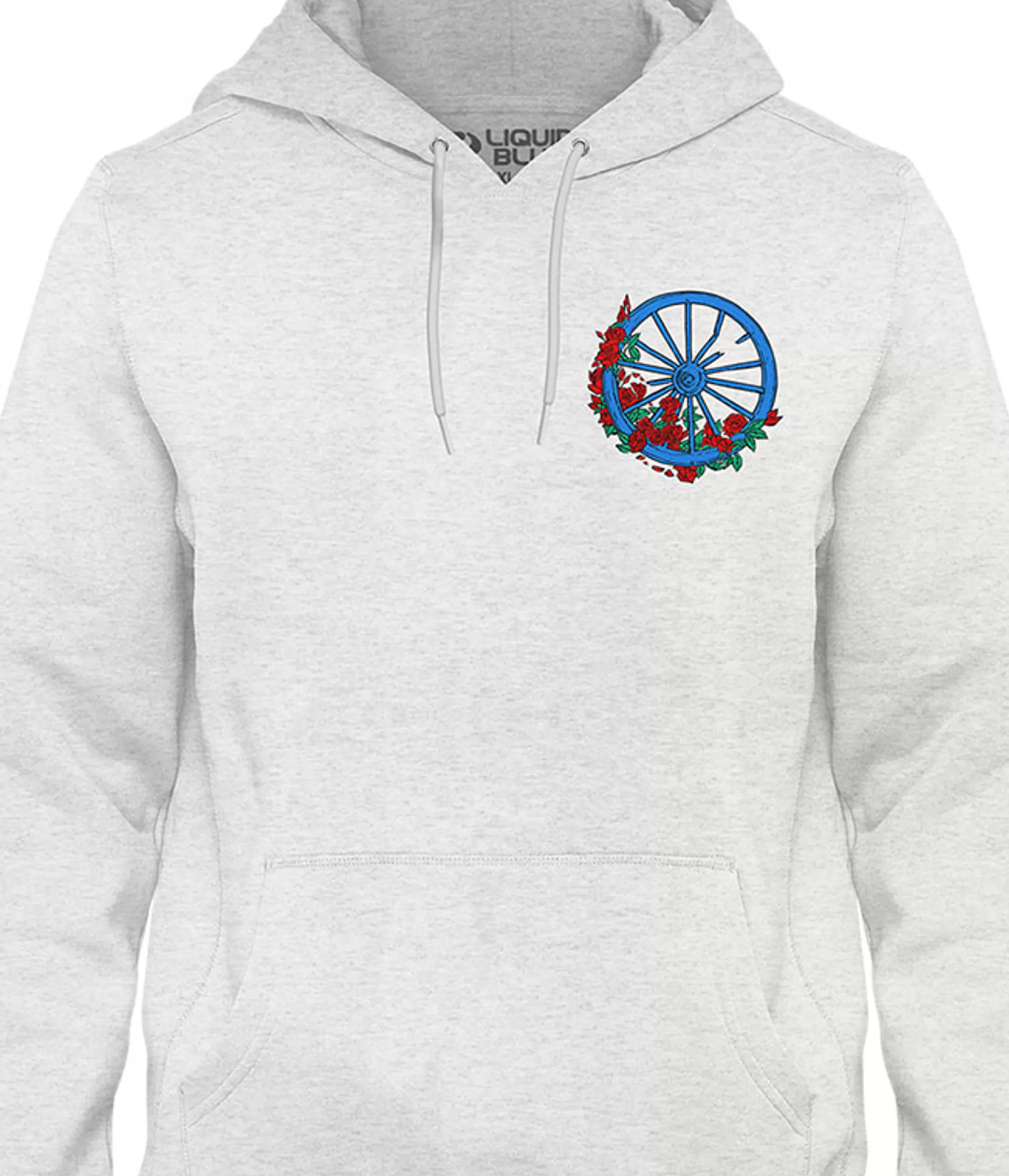 Hoodie | Grateful Dead<Liquid Blue Wheel & Roses Chest Hoodie