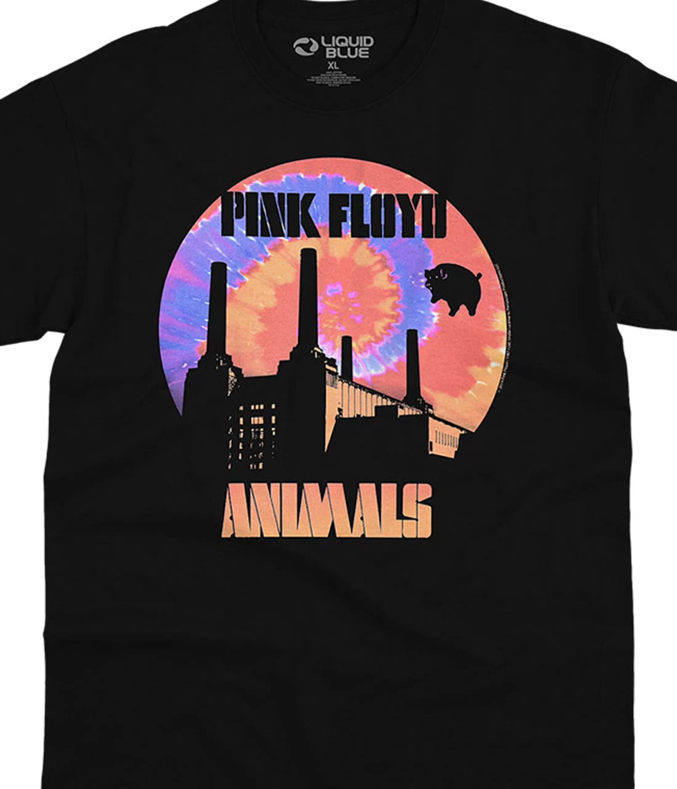 T-Shirt | Pink Floyd<Liquid Blue When Pigs Fly Black T-Shirt