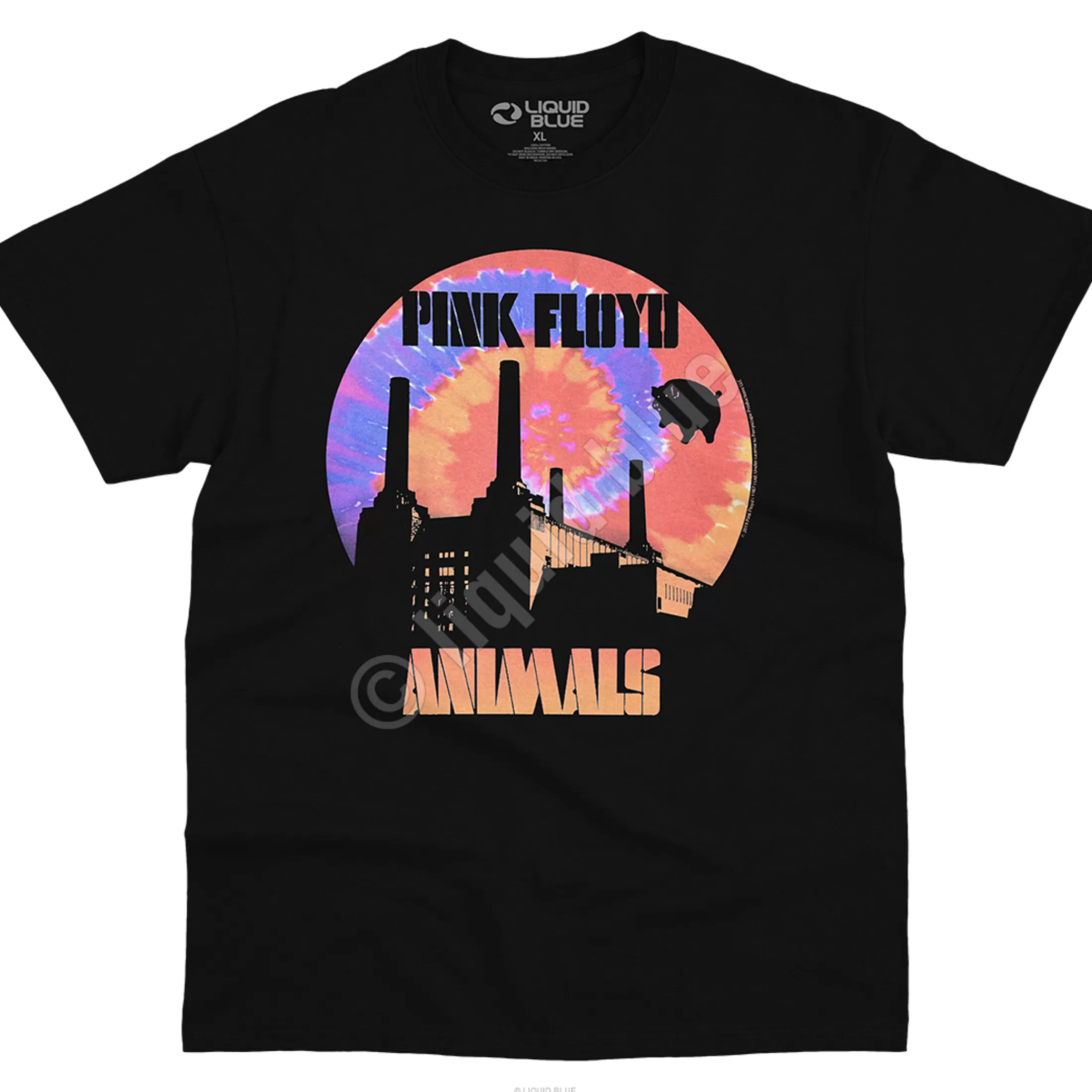 T-Shirt | Pink Floyd<Liquid Blue When Pigs Fly Black T-Shirt