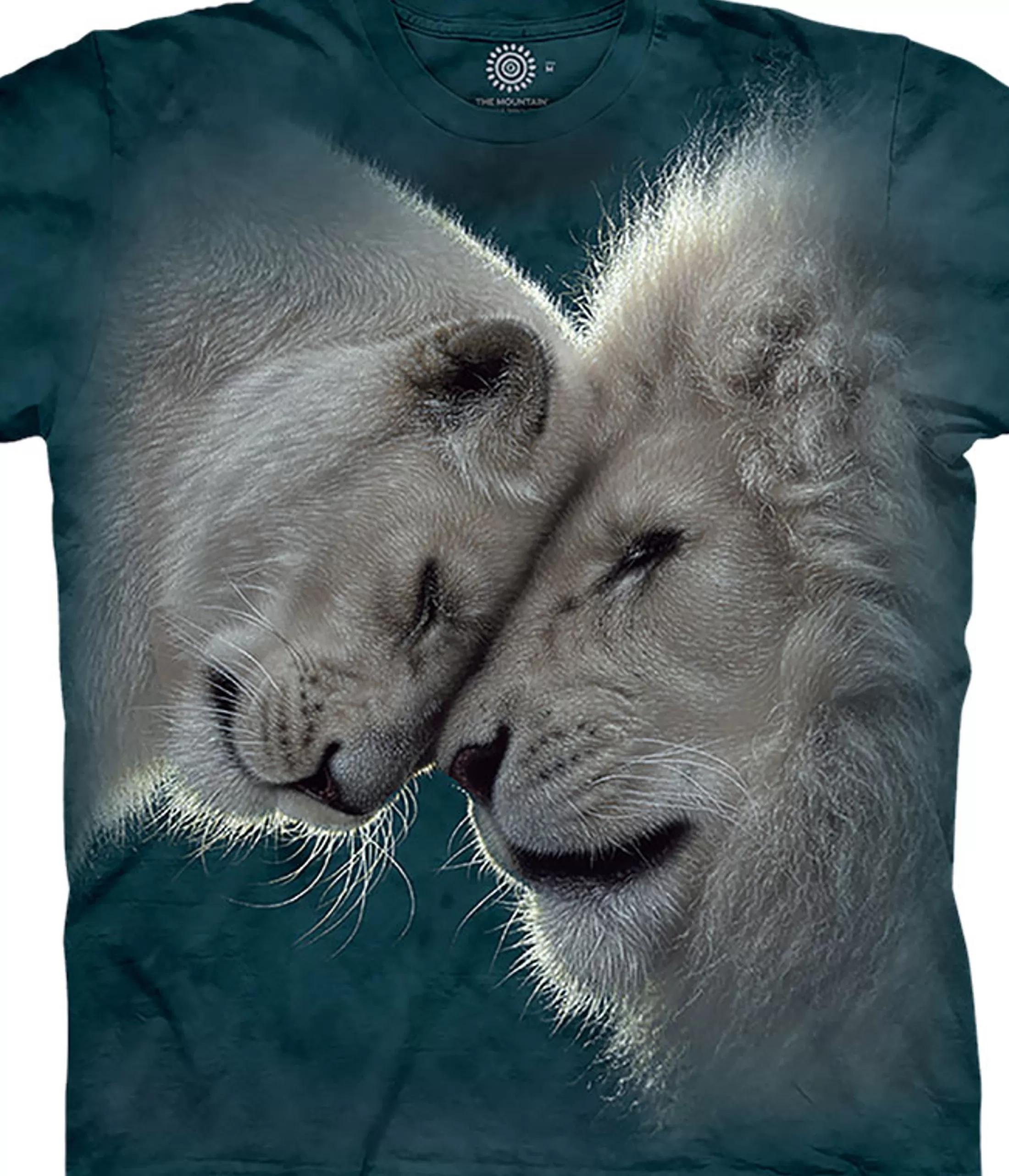 T-Shirt | Wild Animals<Liquid Blue White Lions Love Classic Cotton T-Shirt