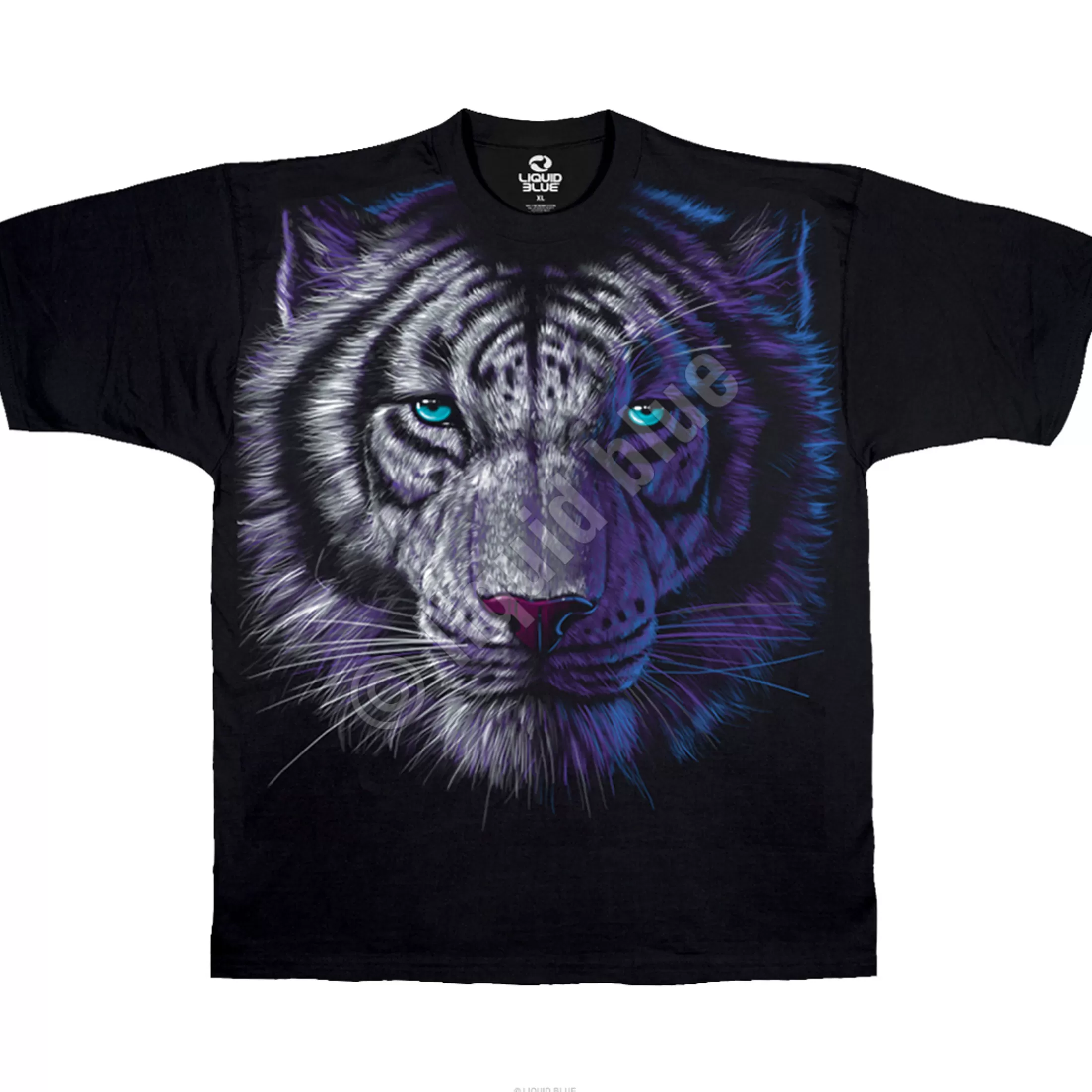 T-Shirt | Tigers<Liquid Blue White Tiger Black T-Shirt