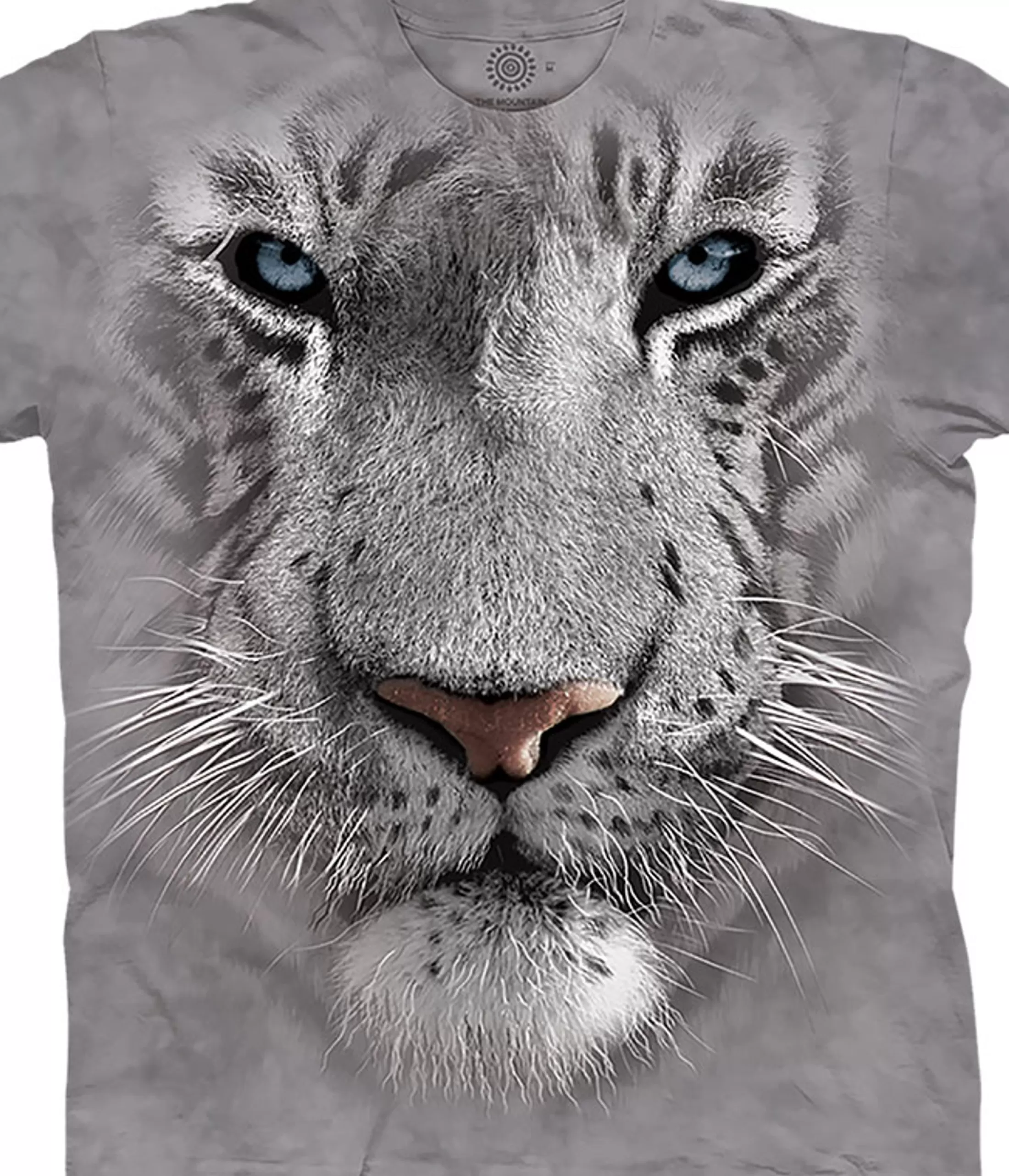 T-Shirt | Wild Animals<Liquid Blue White Tiger Face Classic Cotton T-Shirt