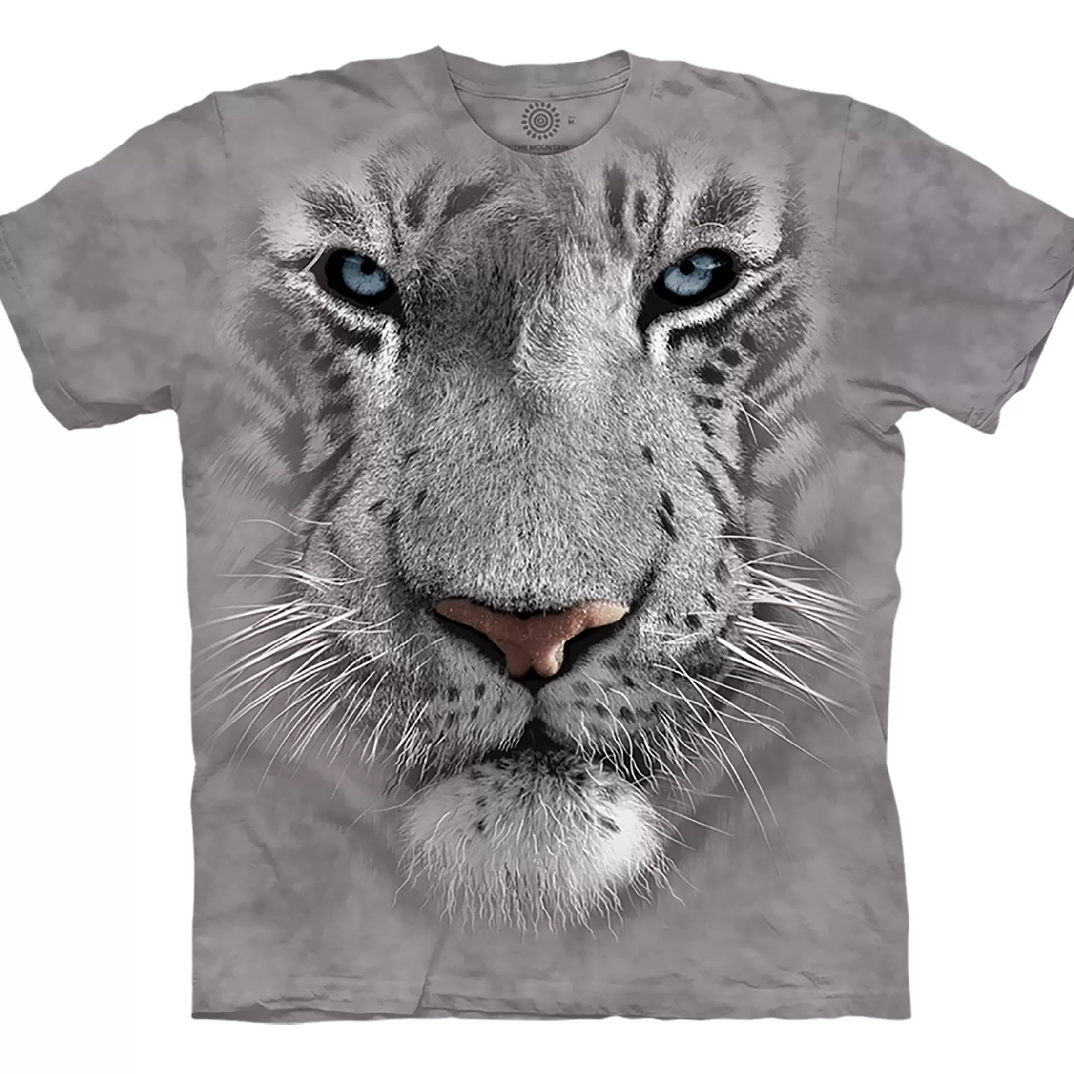 T-Shirt | Wild Animals<Liquid Blue White Tiger Face Classic Cotton T-Shirt