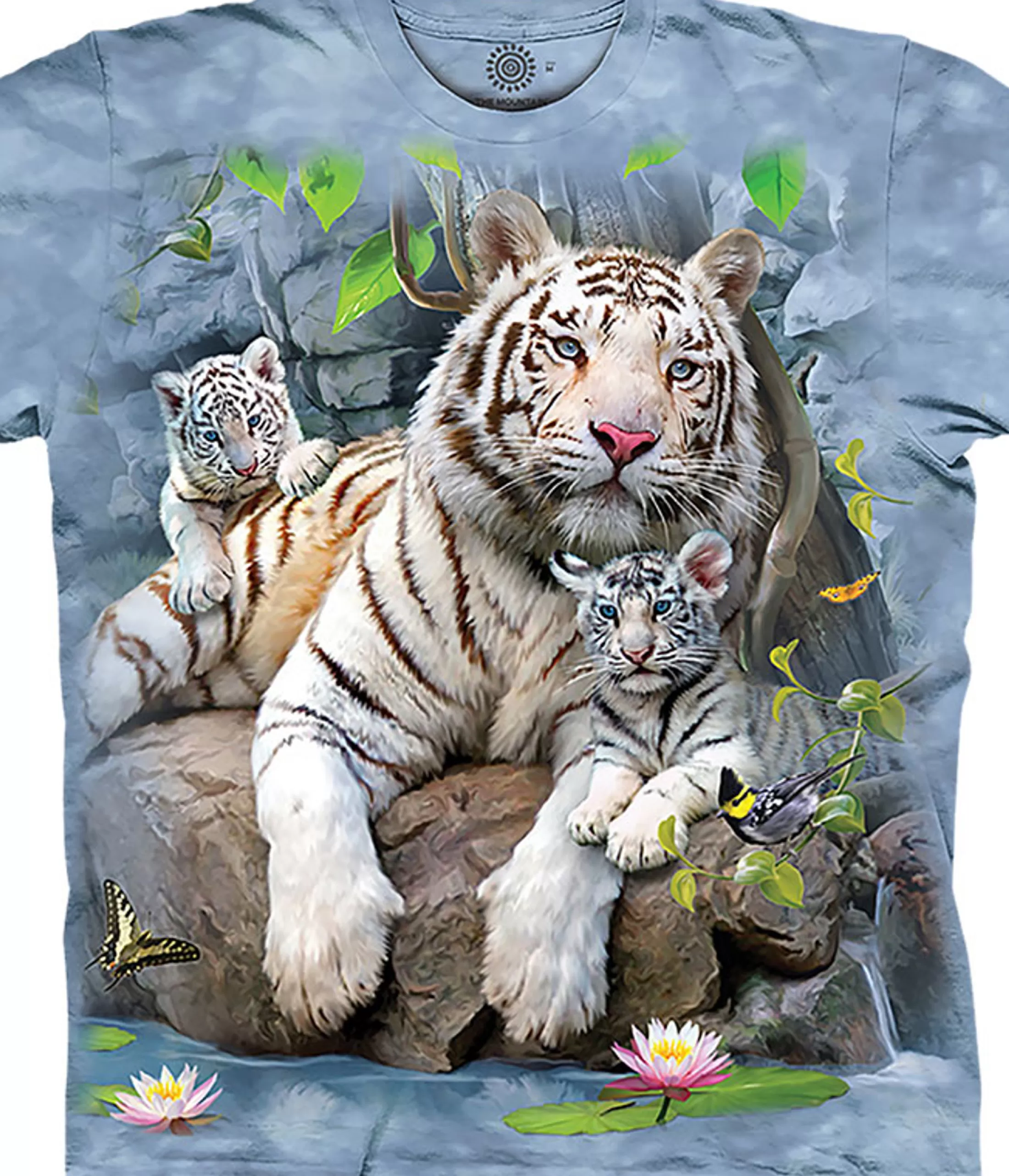 T-Shirt | Wild Animals<Liquid Blue White Tigers Of Bengal Classic Cotton T-Shirt