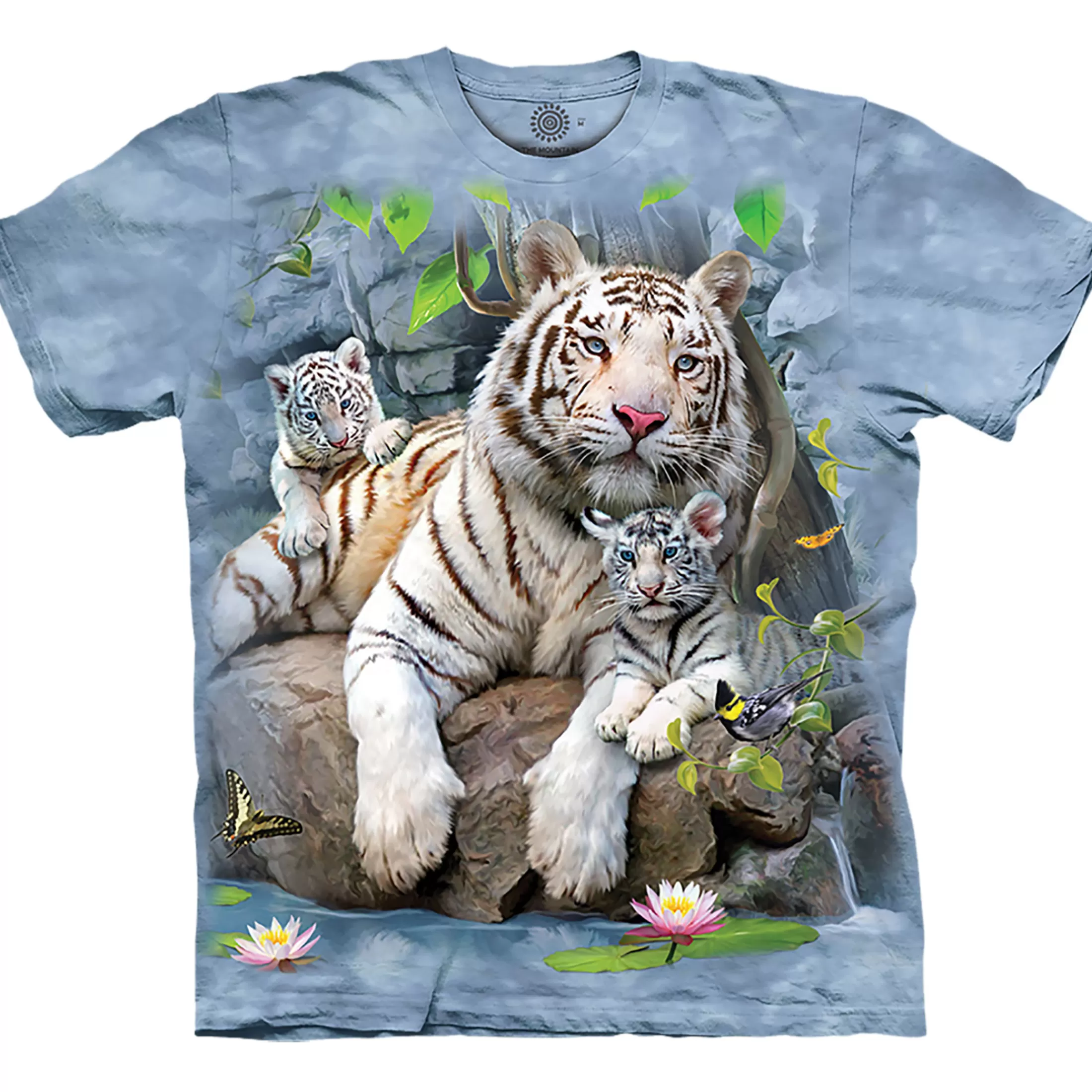 T-Shirt | Wild Animals<Liquid Blue White Tigers Of Bengal Classic Cotton T-Shirt