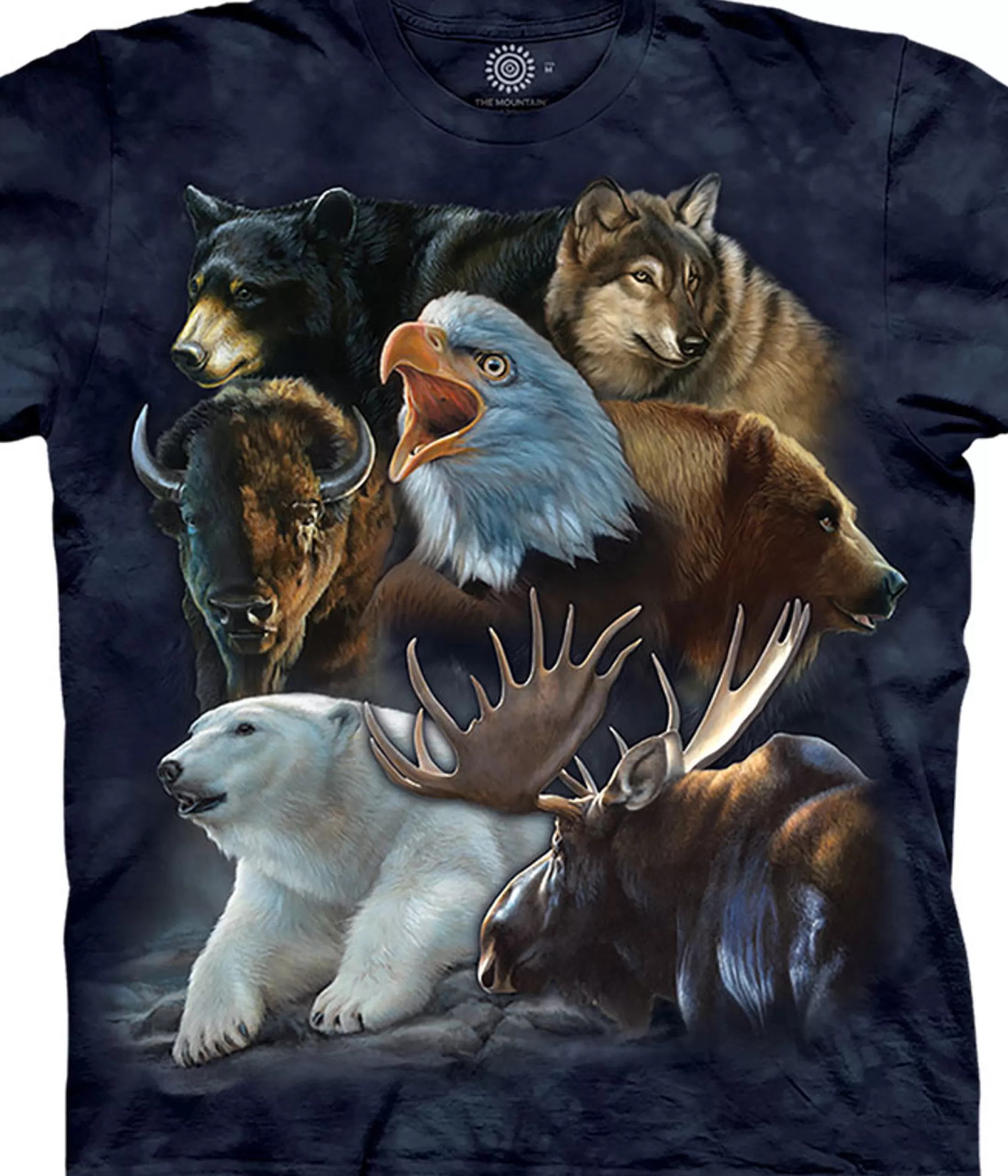 T-Shirt | North American Animals<Liquid Blue Wild Alaskan Collage Classic Cotton T-Shirt