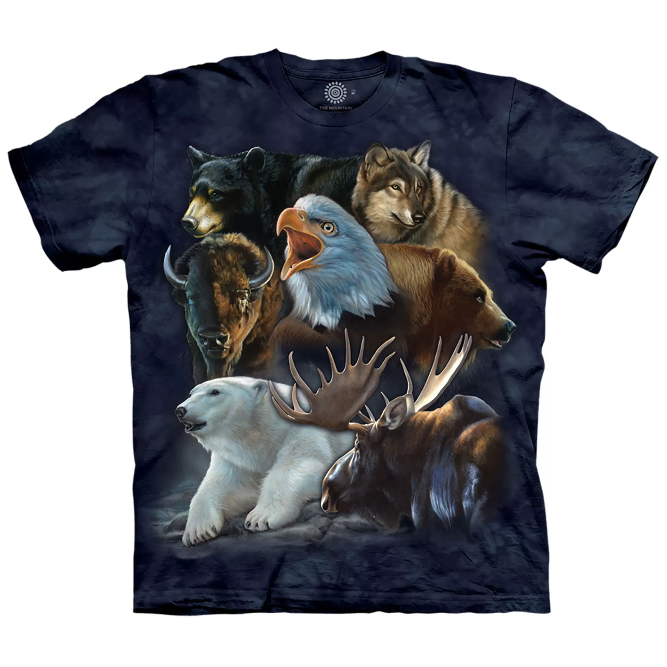 T-Shirt | North American Animals<Liquid Blue Wild Alaskan Collage Classic Cotton T-Shirt