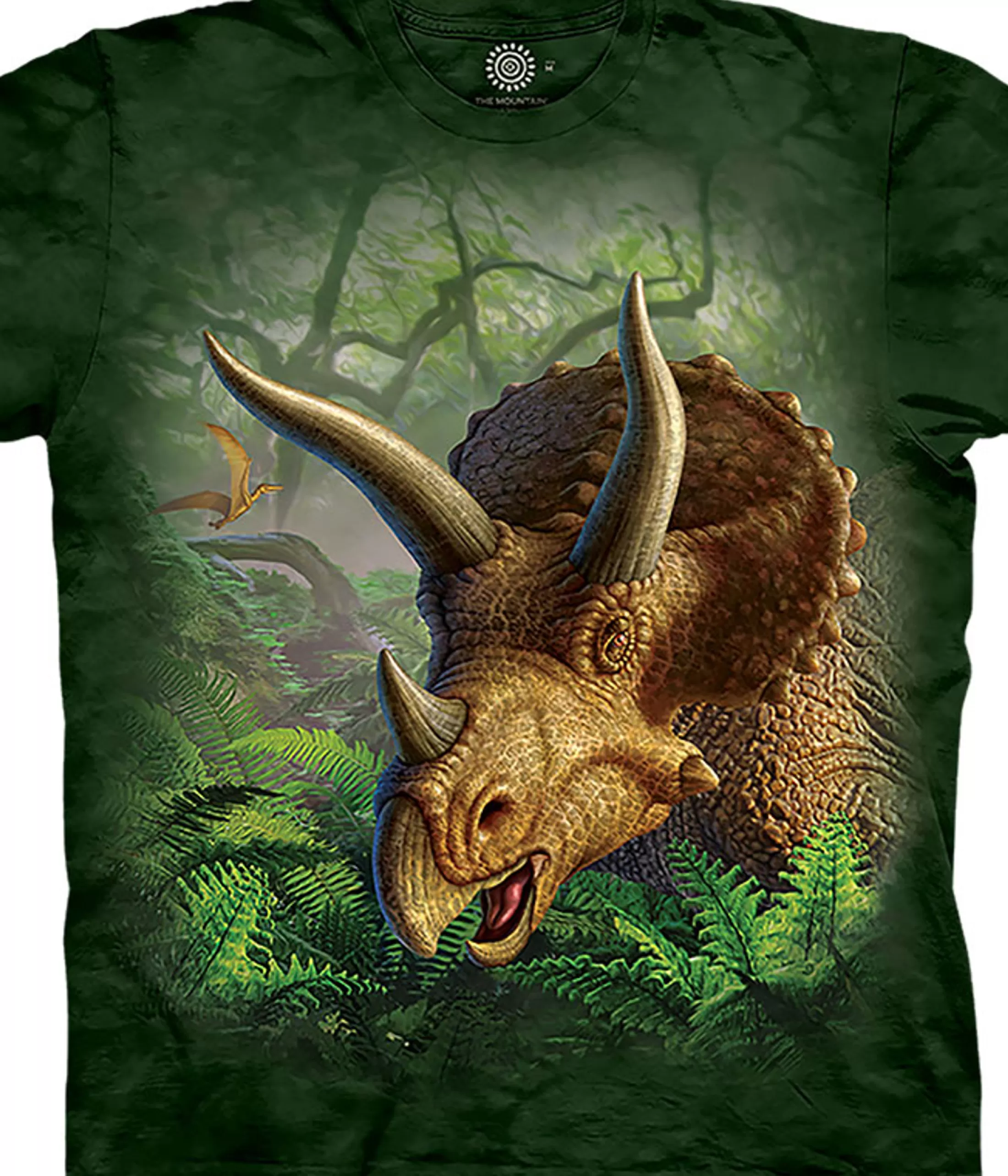 T-Shirt | Dinosaurs<Liquid Blue Wild Triceratops Classic Cotton T-Shirt