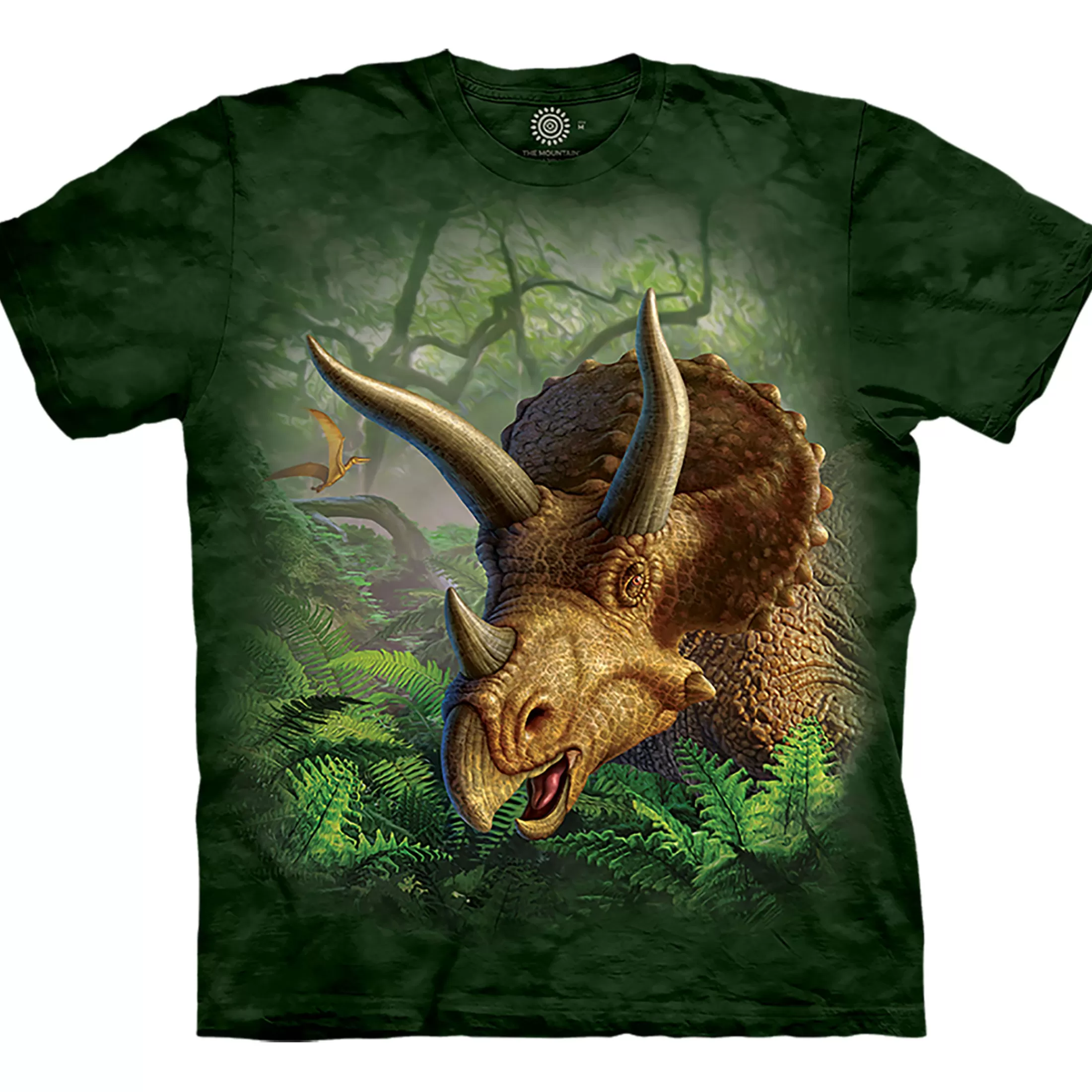 T-Shirt | Dinosaurs<Liquid Blue Wild Triceratops Classic Cotton T-Shirt